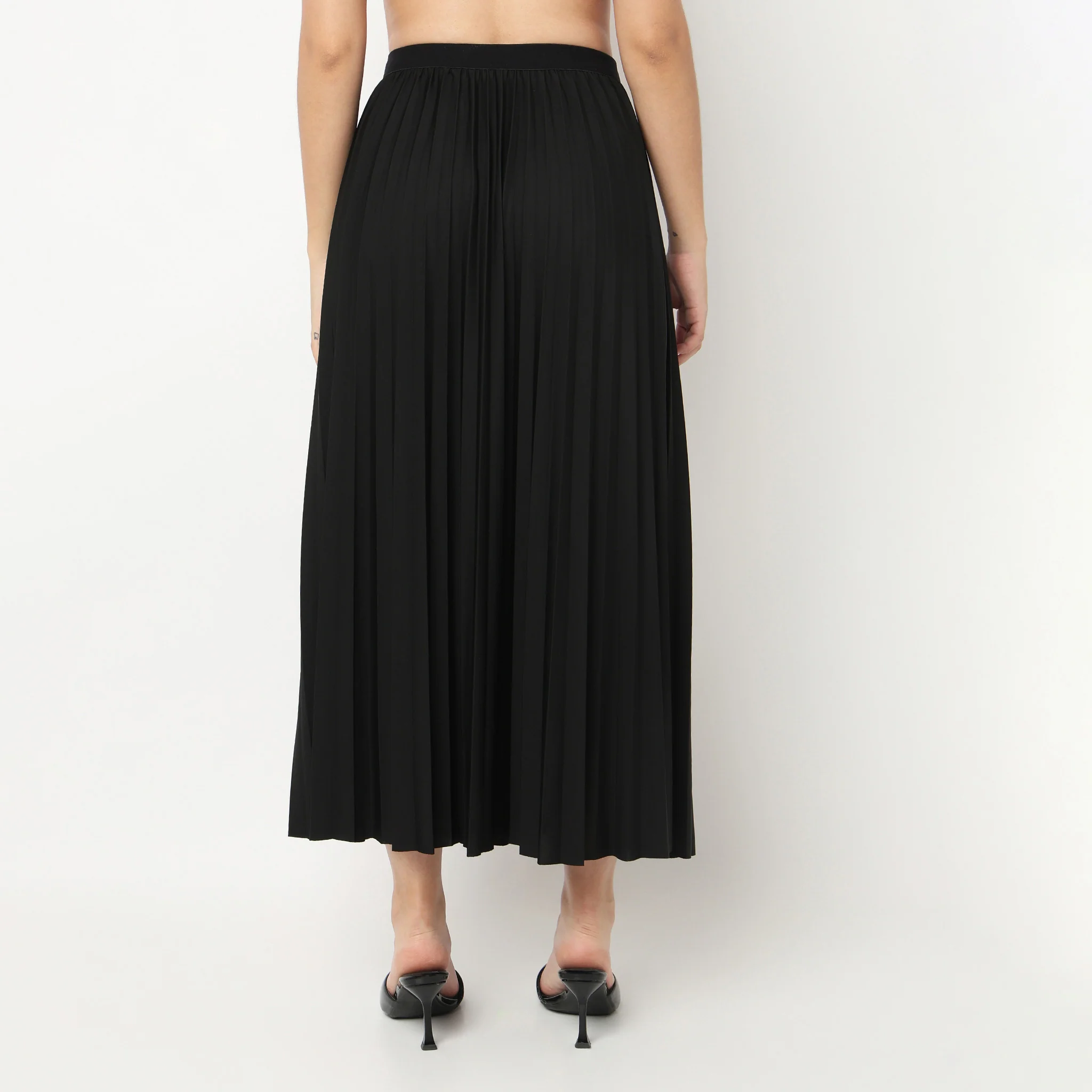 Ankle Length Solid Skirt - Image 3