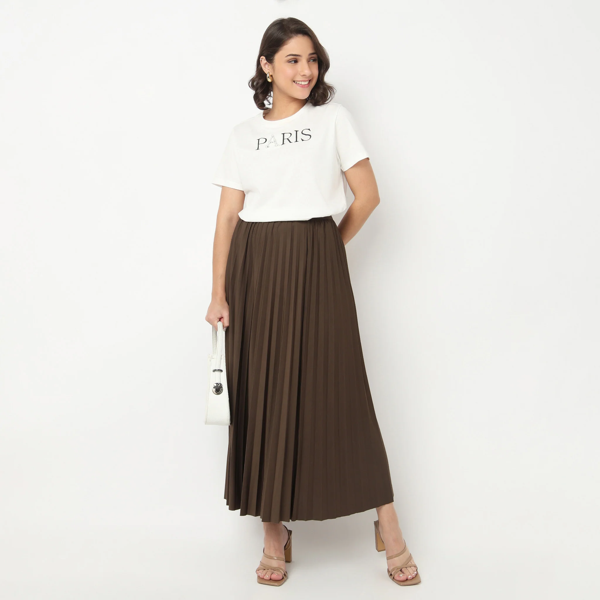 Ankle Length Solid Skirt - Image 6