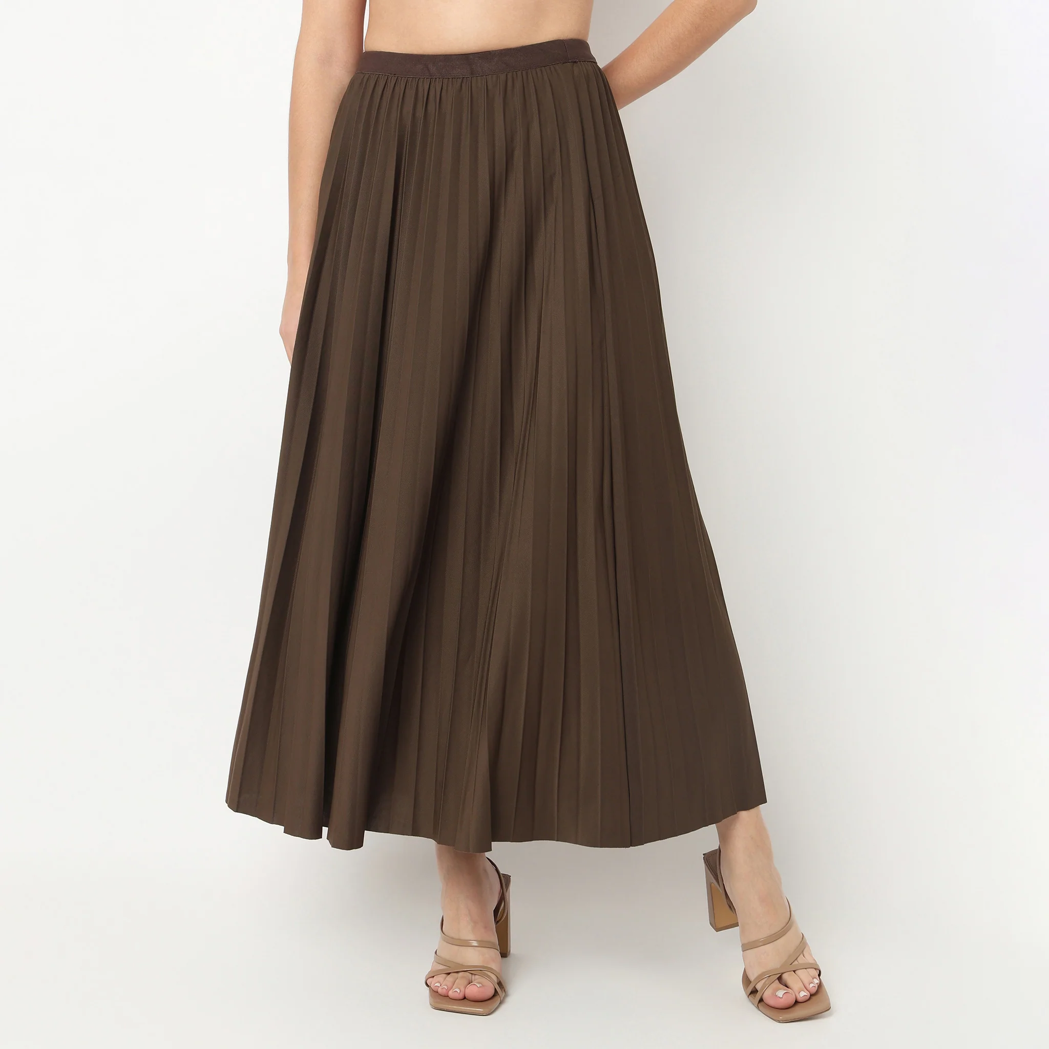 Ankle Length Solid Skirt - Image 7