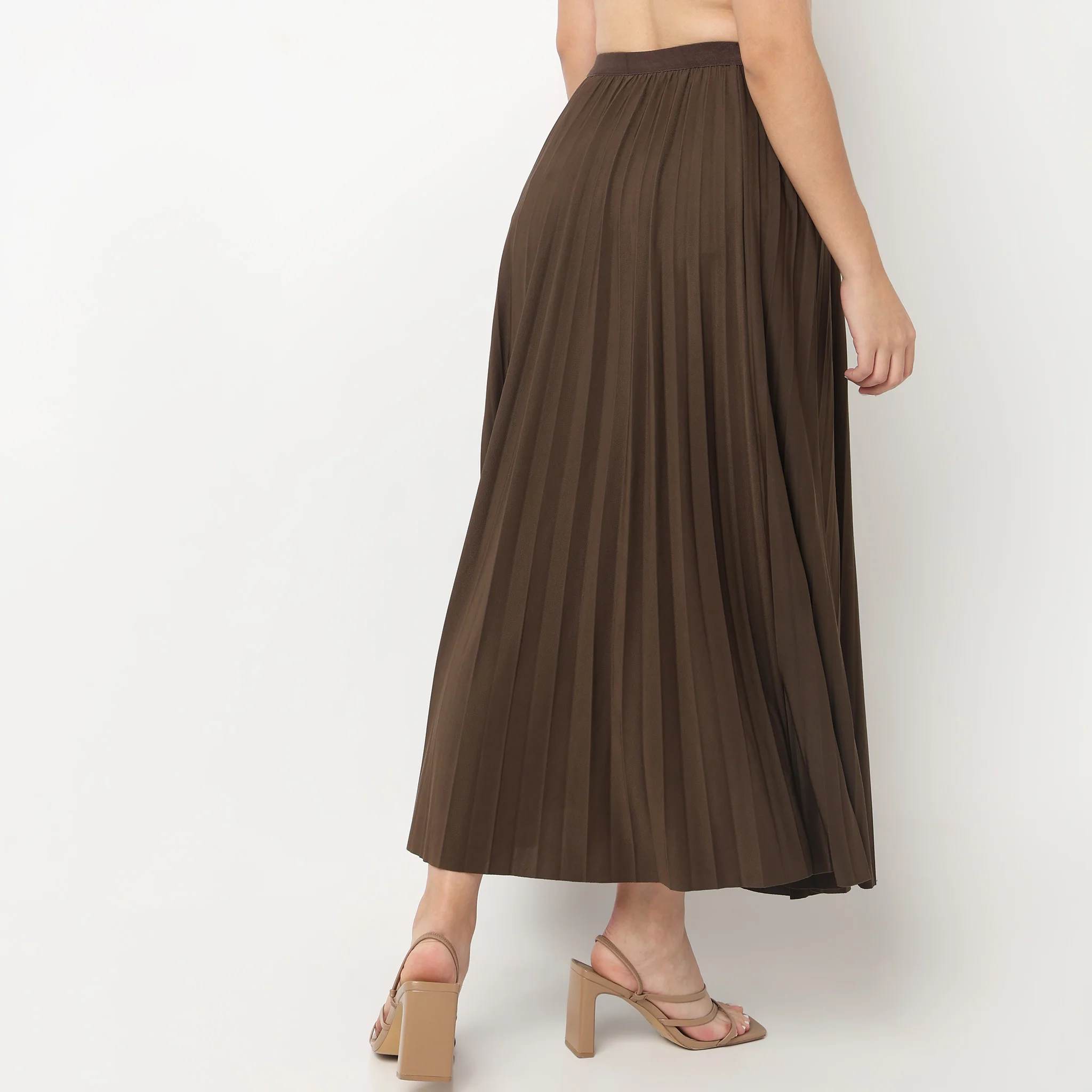 Ankle Length Solid Skirt - Image 8