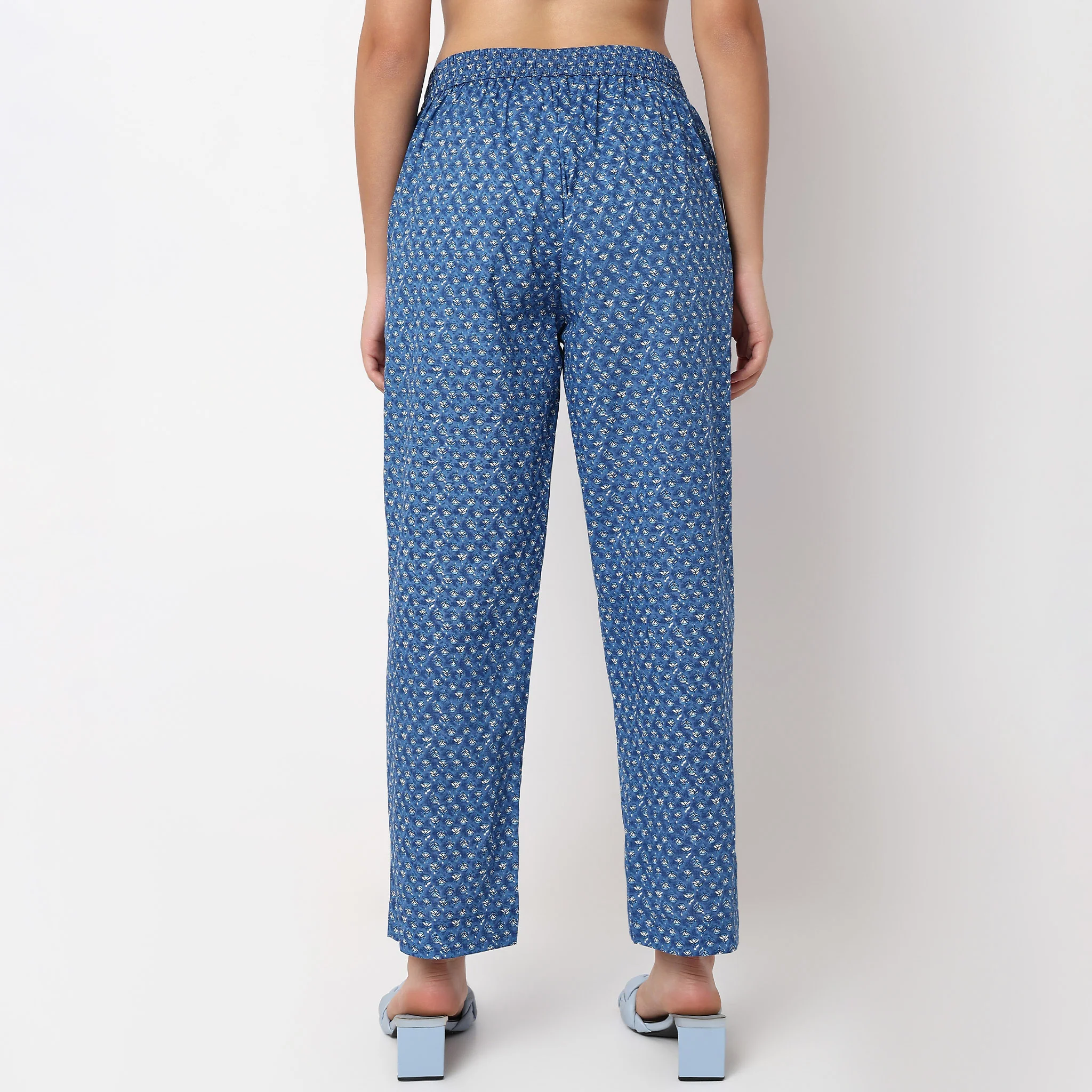Cotton Ankle Length Straight Pants - Image 3