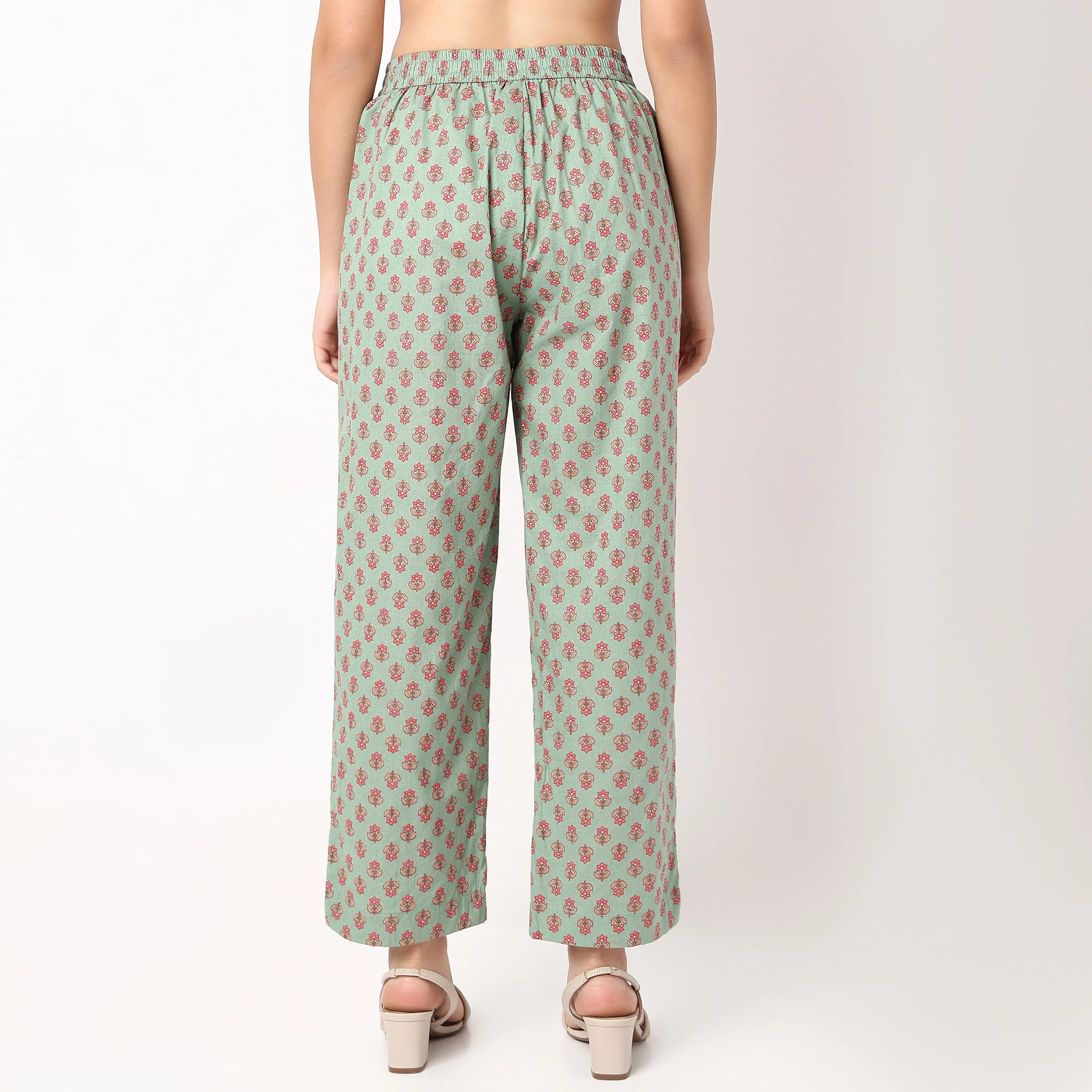 Cotton Ankle Length Straight Pants - Image 3