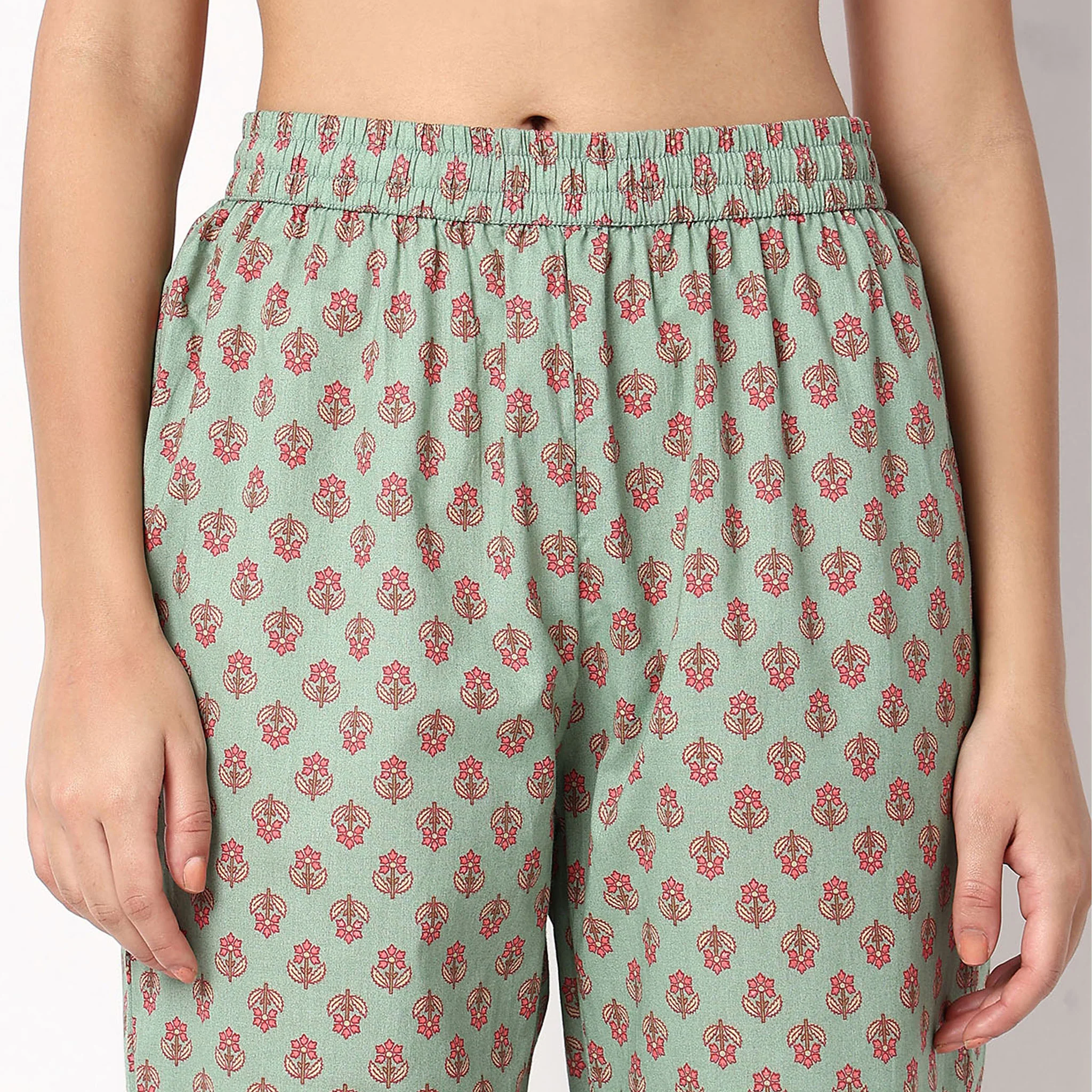 Cotton Ankle Length Straight Pants - Image 4