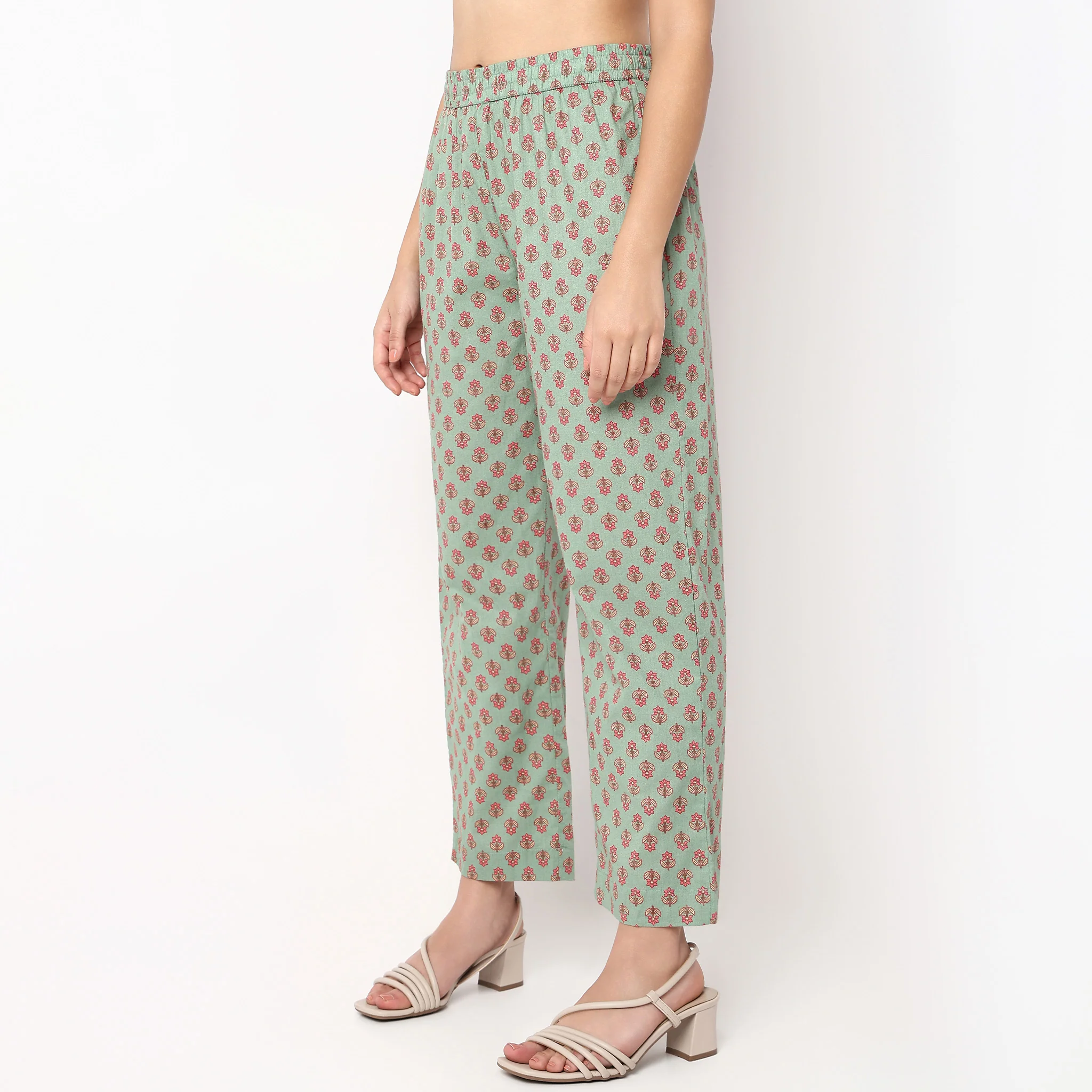 Cotton Ankle Length Straight Pants - Image 5