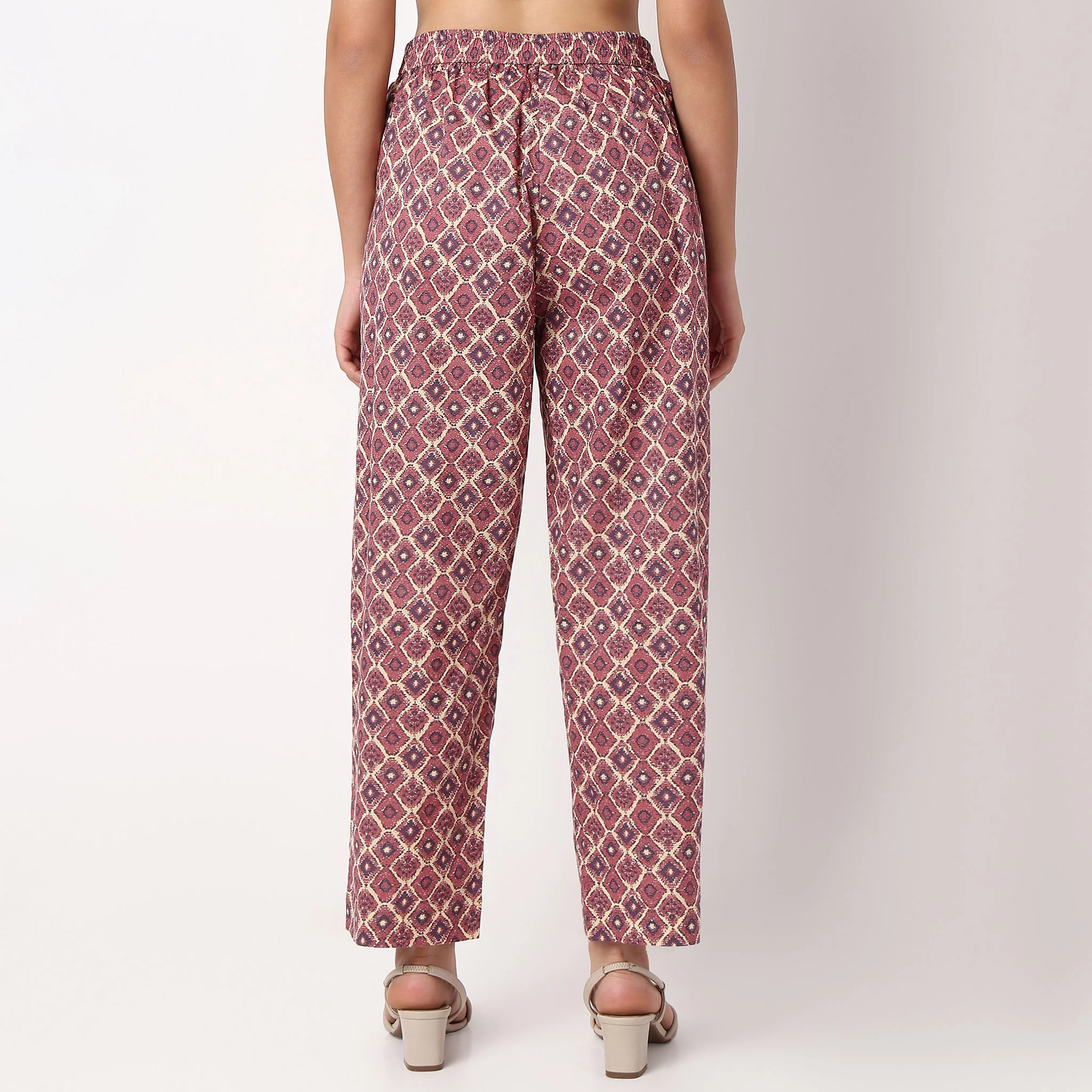 Cotton Ankle Length Straight Pants - Image 3