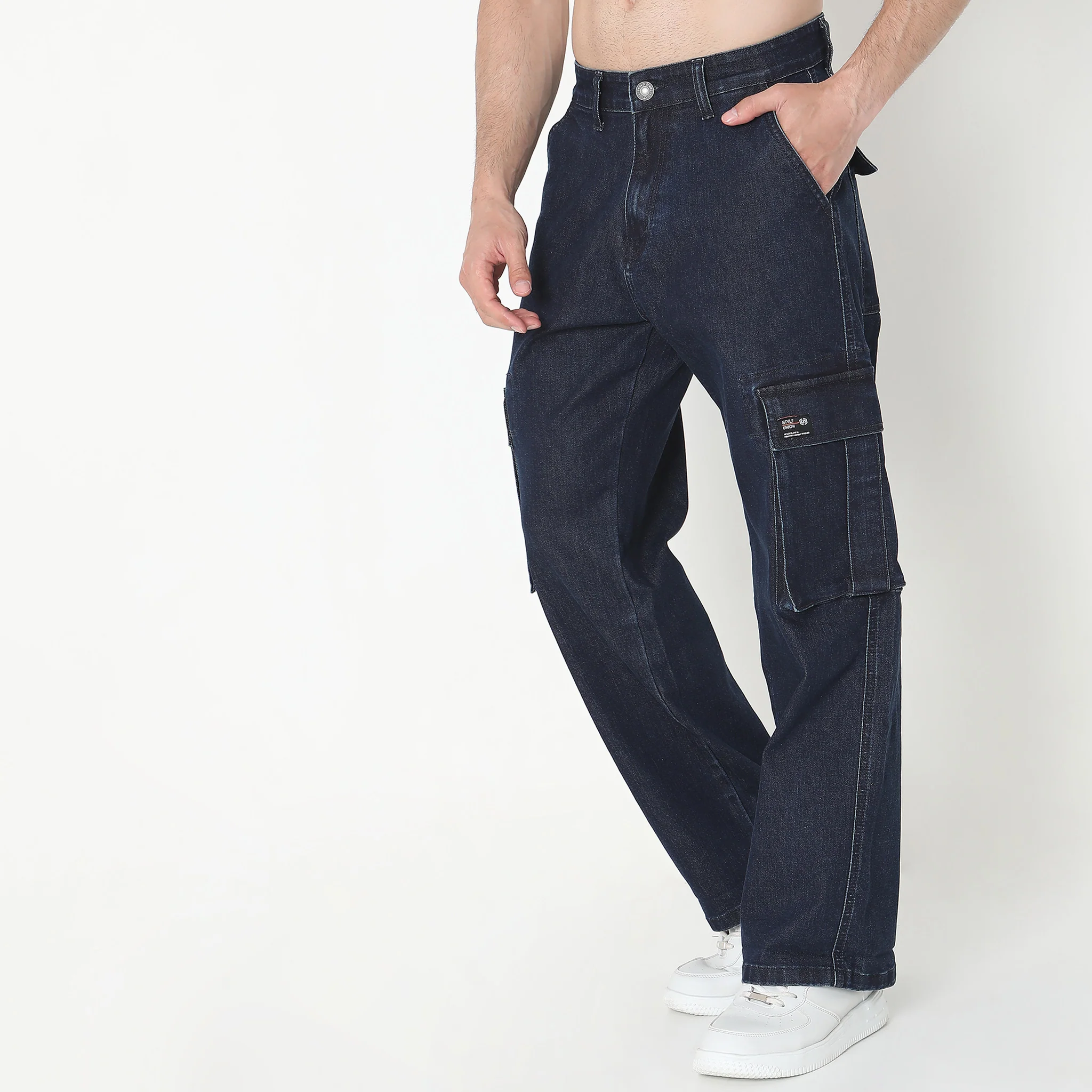 Union of Denim® - Dark Indigo Anit Fit - Cargo Pre-Rinsed E-fast Stretch Mid Rise - Image 5