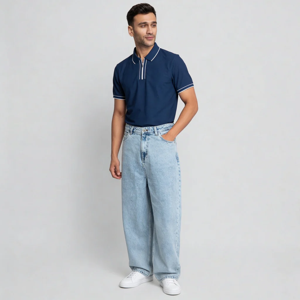 Barrel Fit High Rise K Denim