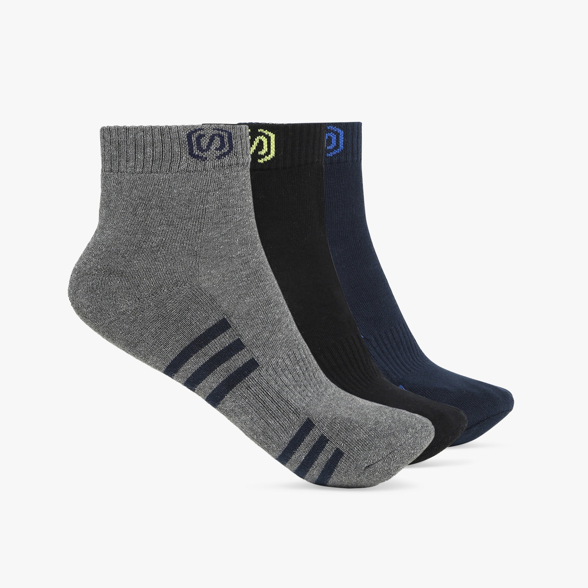 Men Assorted Free Size Socks (Pack of 3)