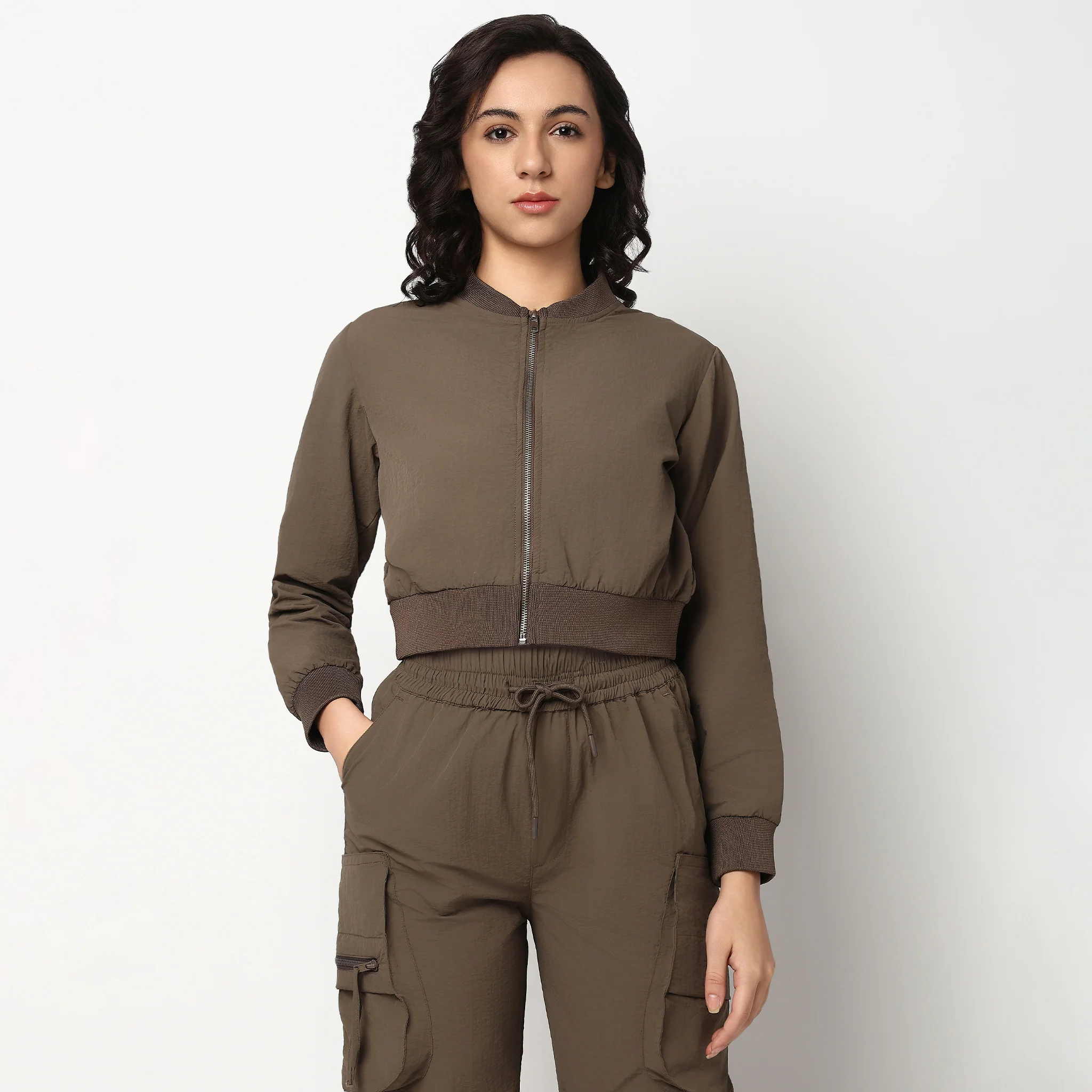 Athleisure Cropped Tech Jacket - Image 2