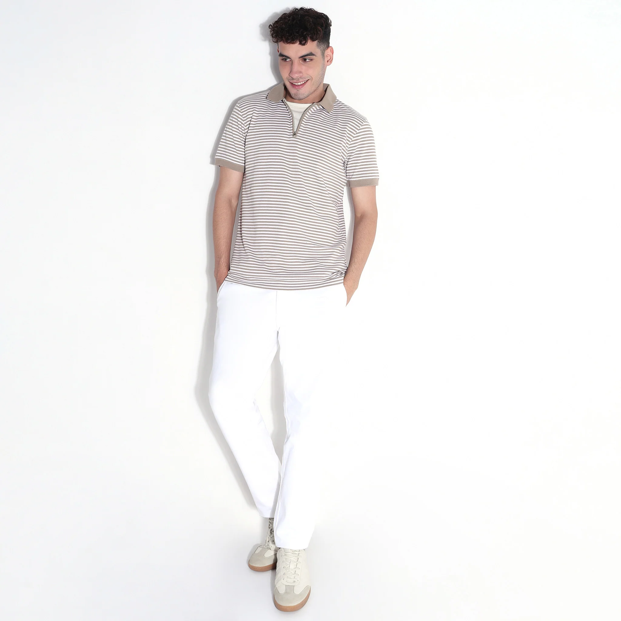 Aviator Polo Regular Fit Stripes T-Shirt