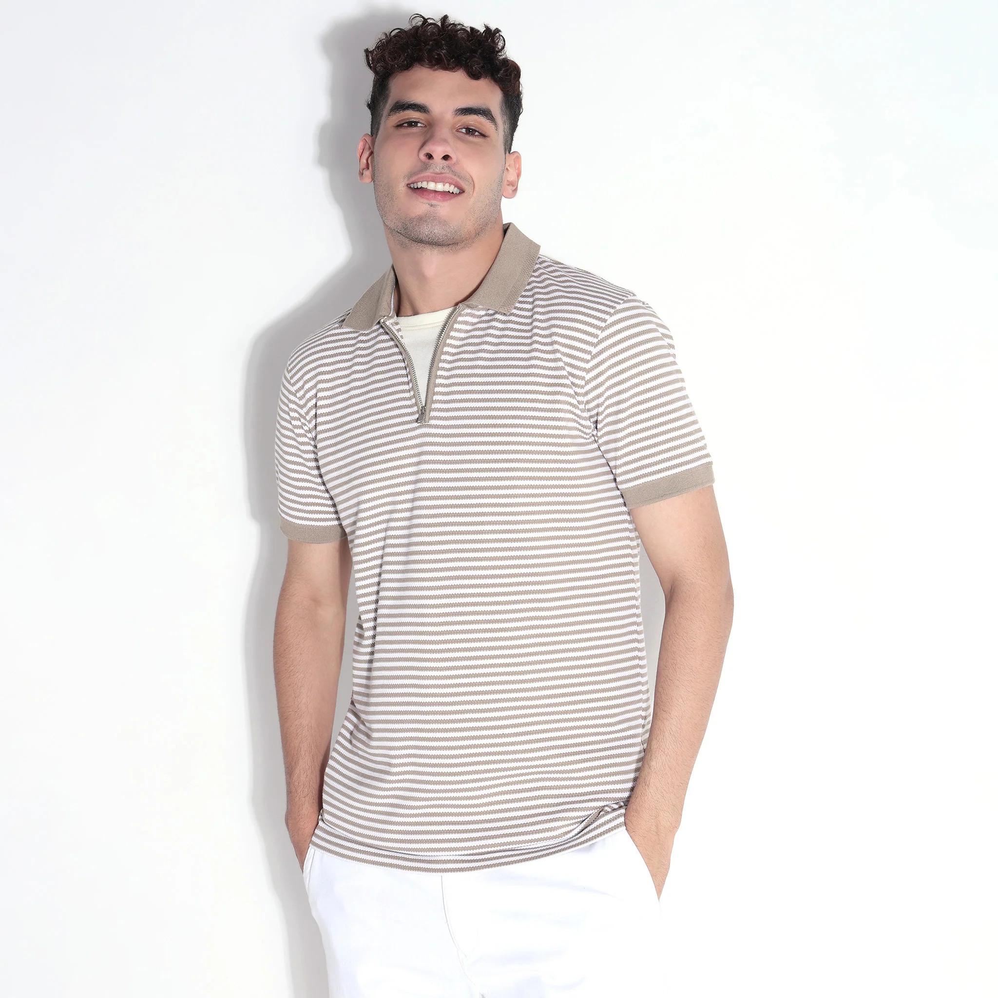 Aviator Polo Regular Fit Stripes T-Shirt - Image 2