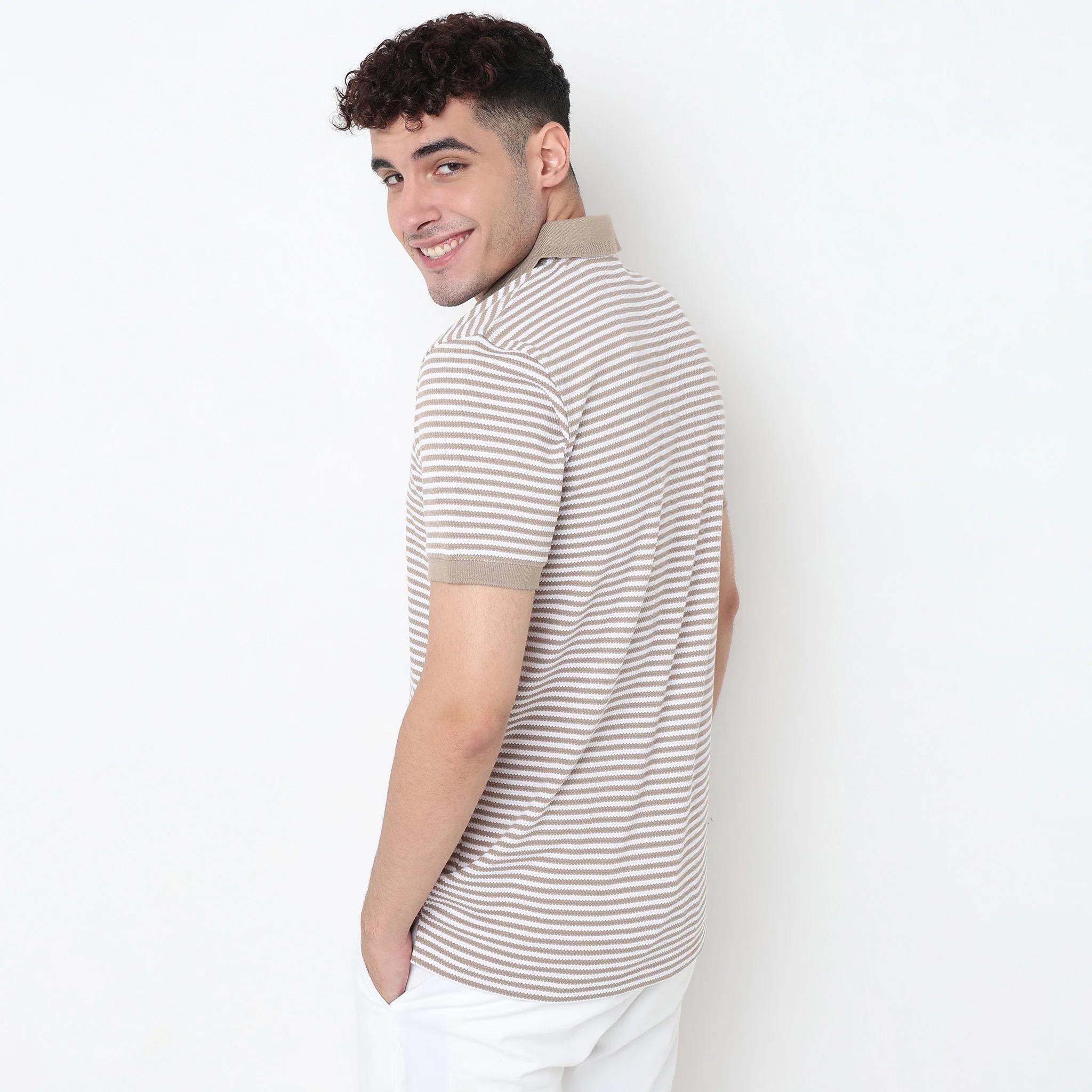 Aviator Polo Regular Fit Stripes T-Shirt - Image 3