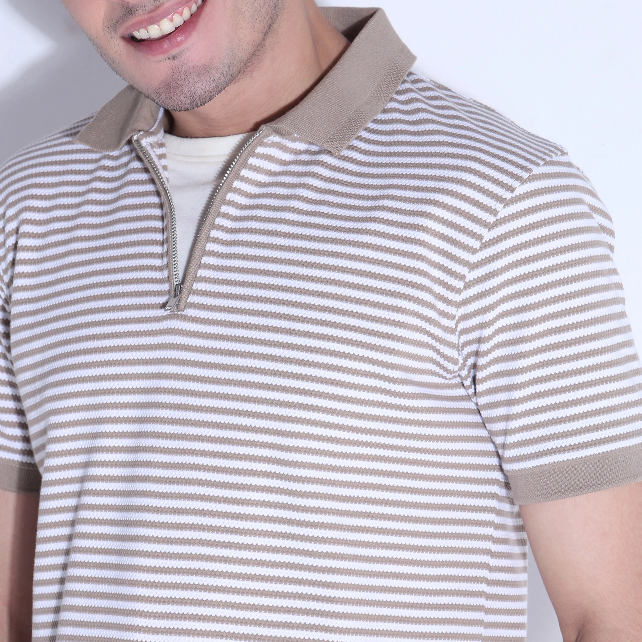 Aviator Polo Regular Fit Stripes T-Shirt - Image 4