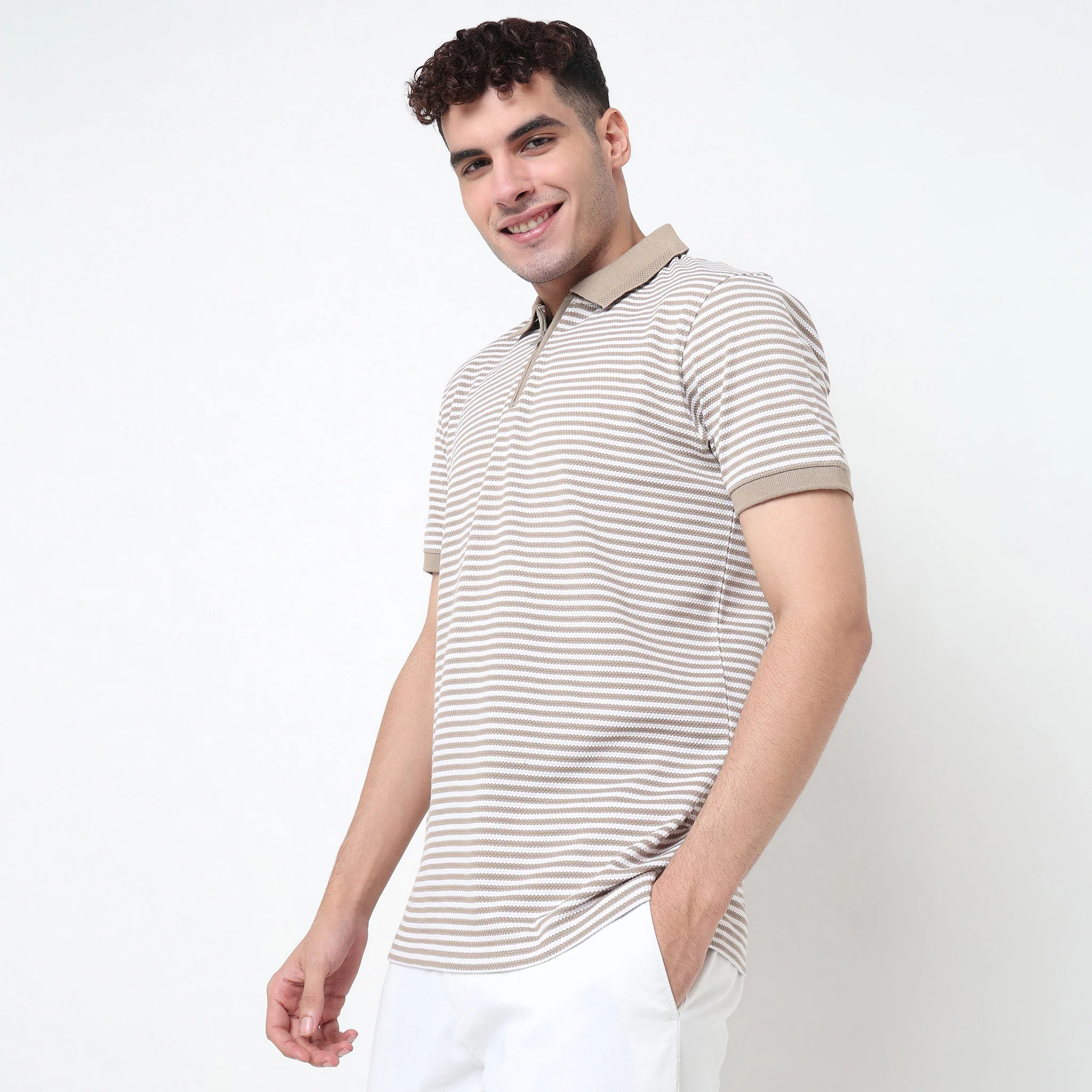 Aviator Polo Regular Fit Stripes T-Shirt - Image 5