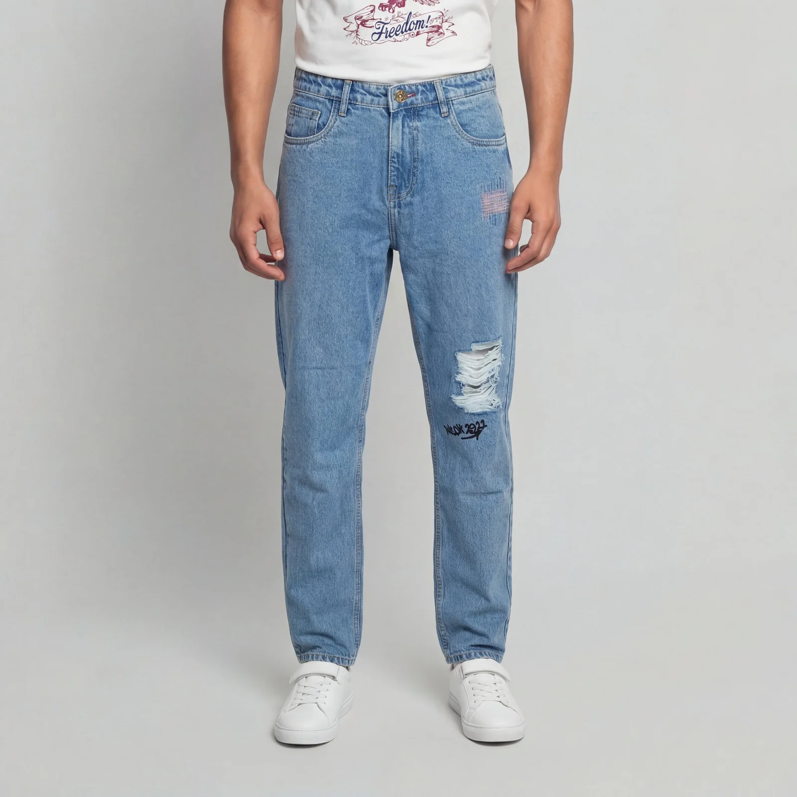 Baggy Fit High Rise Jeans - Image 2