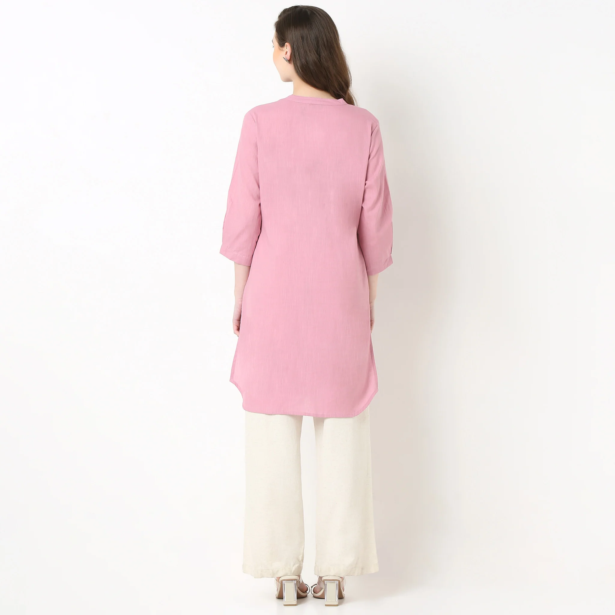 Band Collar Straight Kurta - Image 3