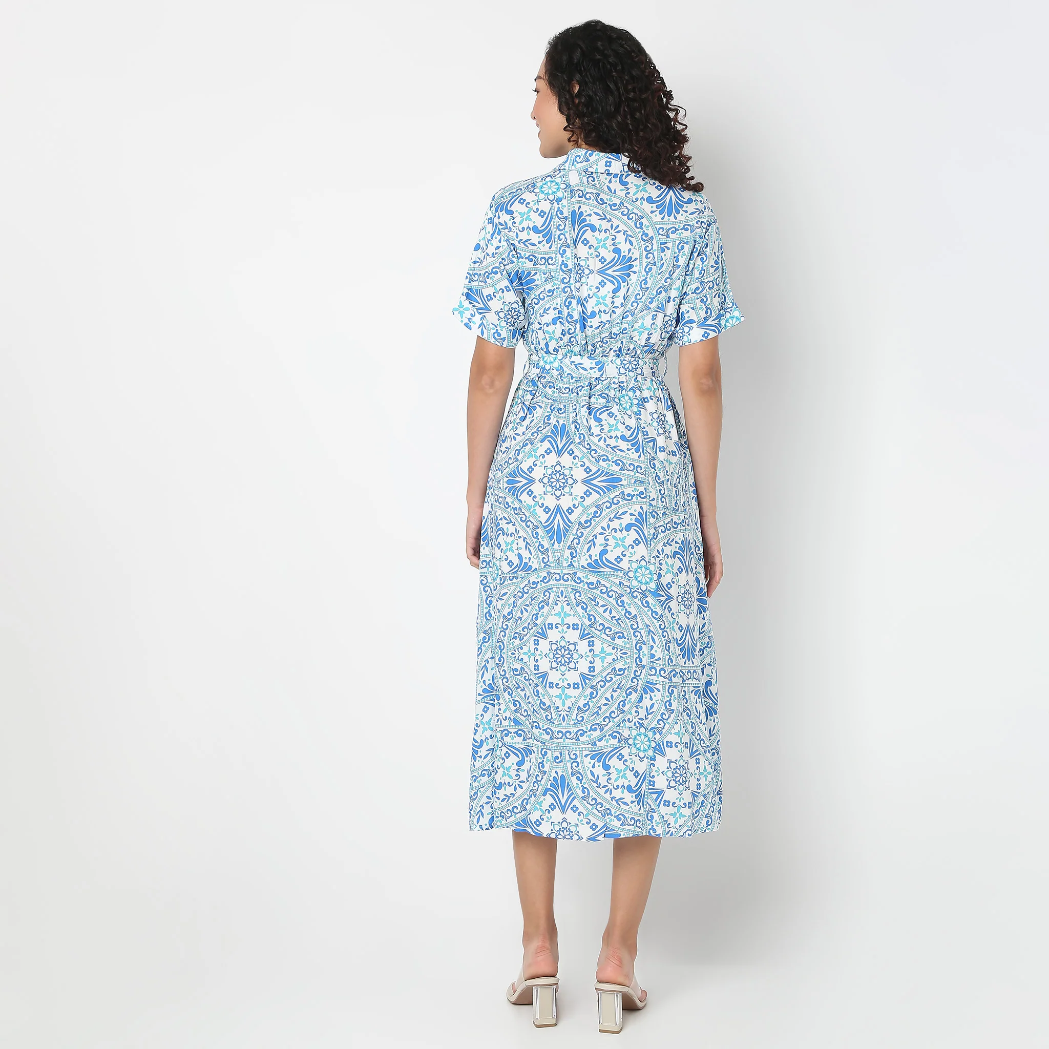 Belted Shirt Dress - Image 3
