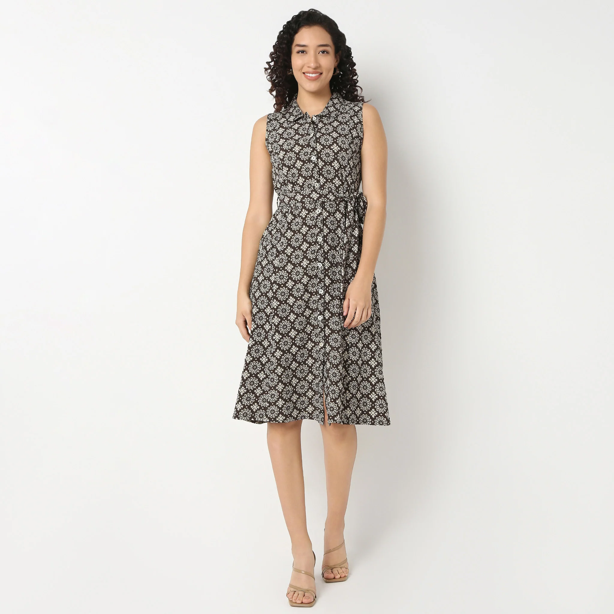 Belted Shirt Dress - Image 2