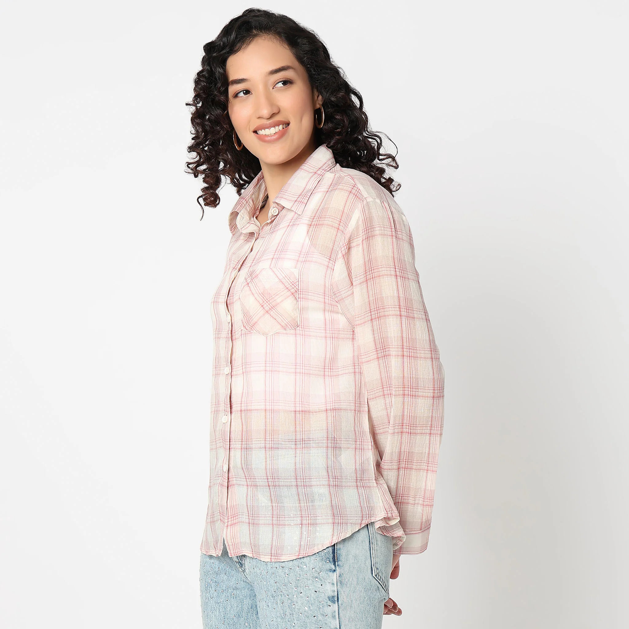 Betty Checkered Shirt With Inner - Image 5