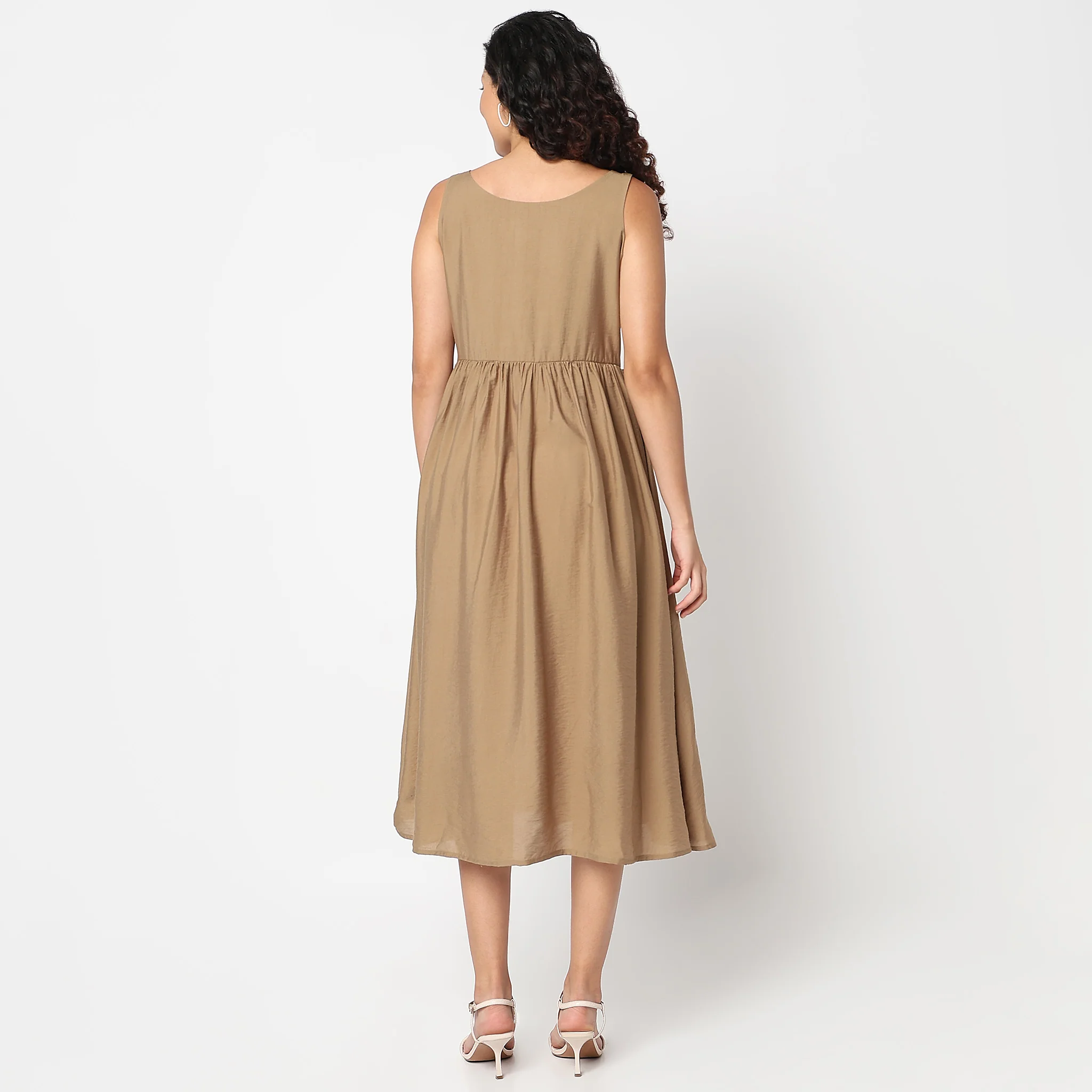 Betty Flared Floral Corsage Dress - Image 3