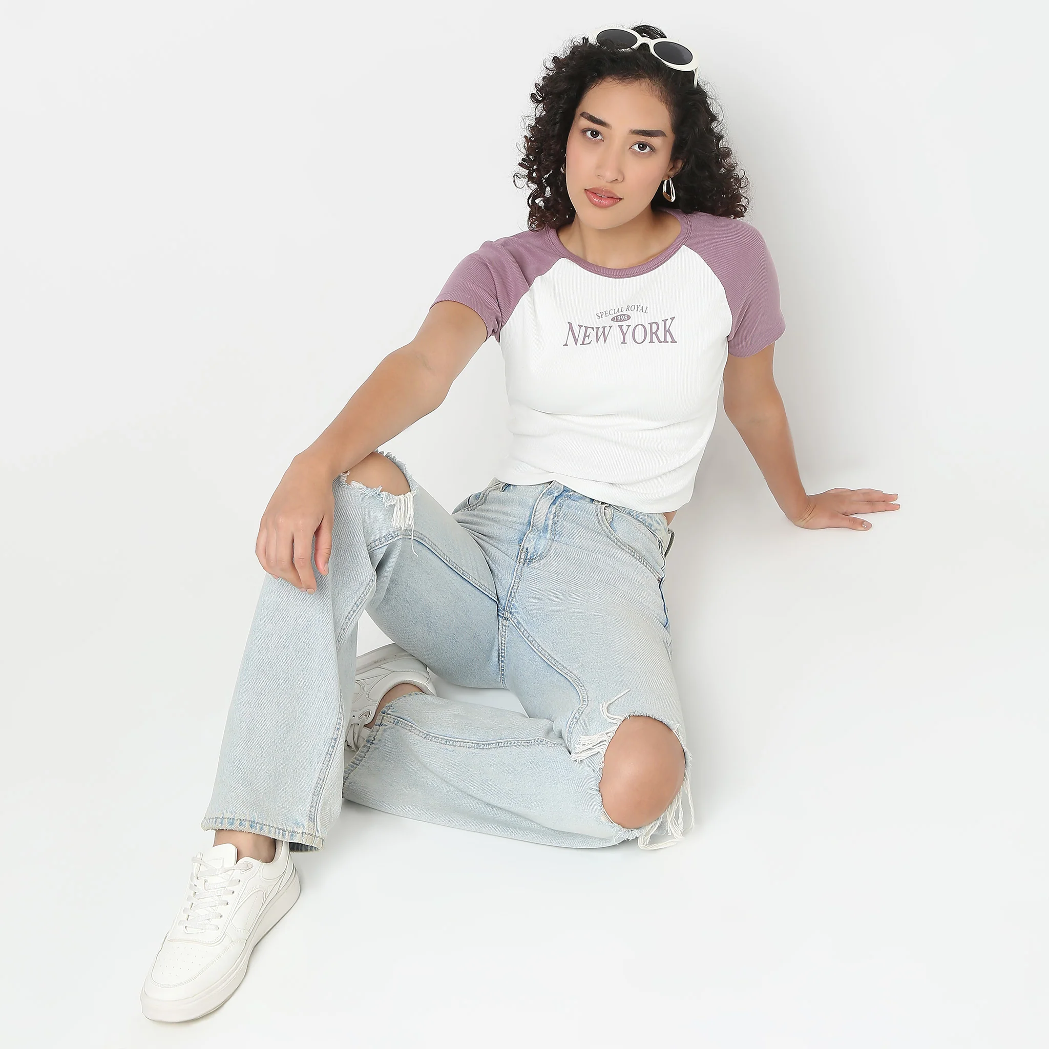 Betty Graphic Tee With Fitted Raglan