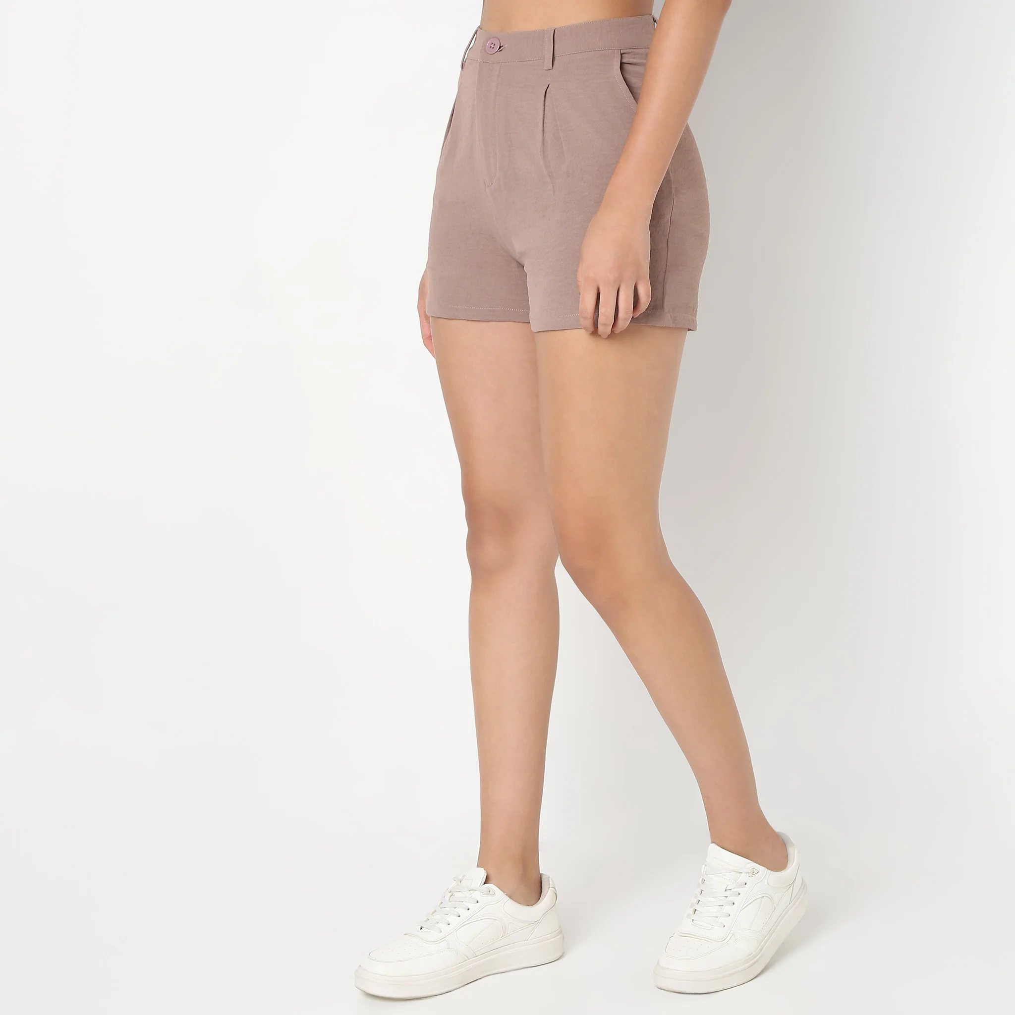 Betty Shorts With Pleated Detail At Waist - Image 10