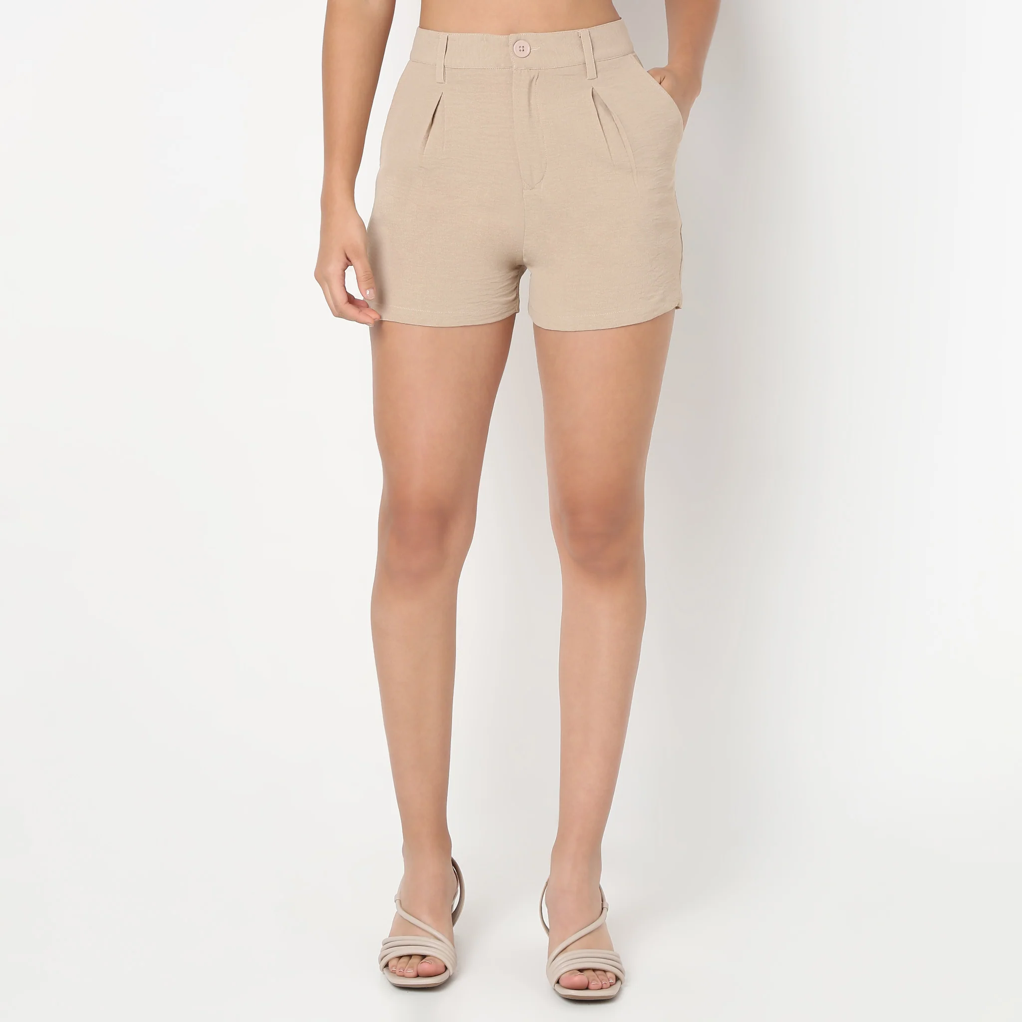 Betty Shorts With Pleated Detail At Waist - Image 2