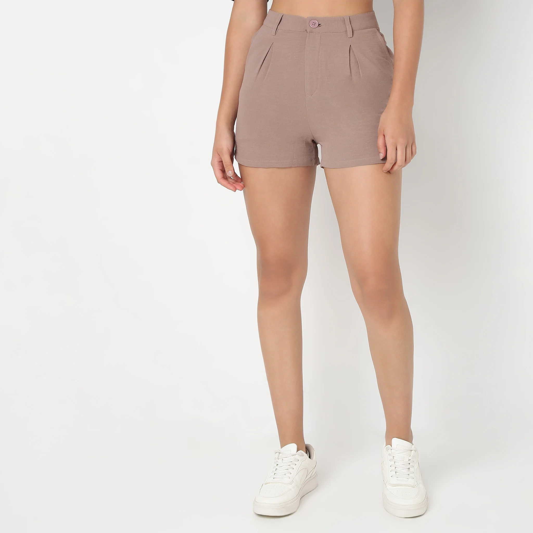 Betty Shorts With Pleated Detail At Waist - Image 7