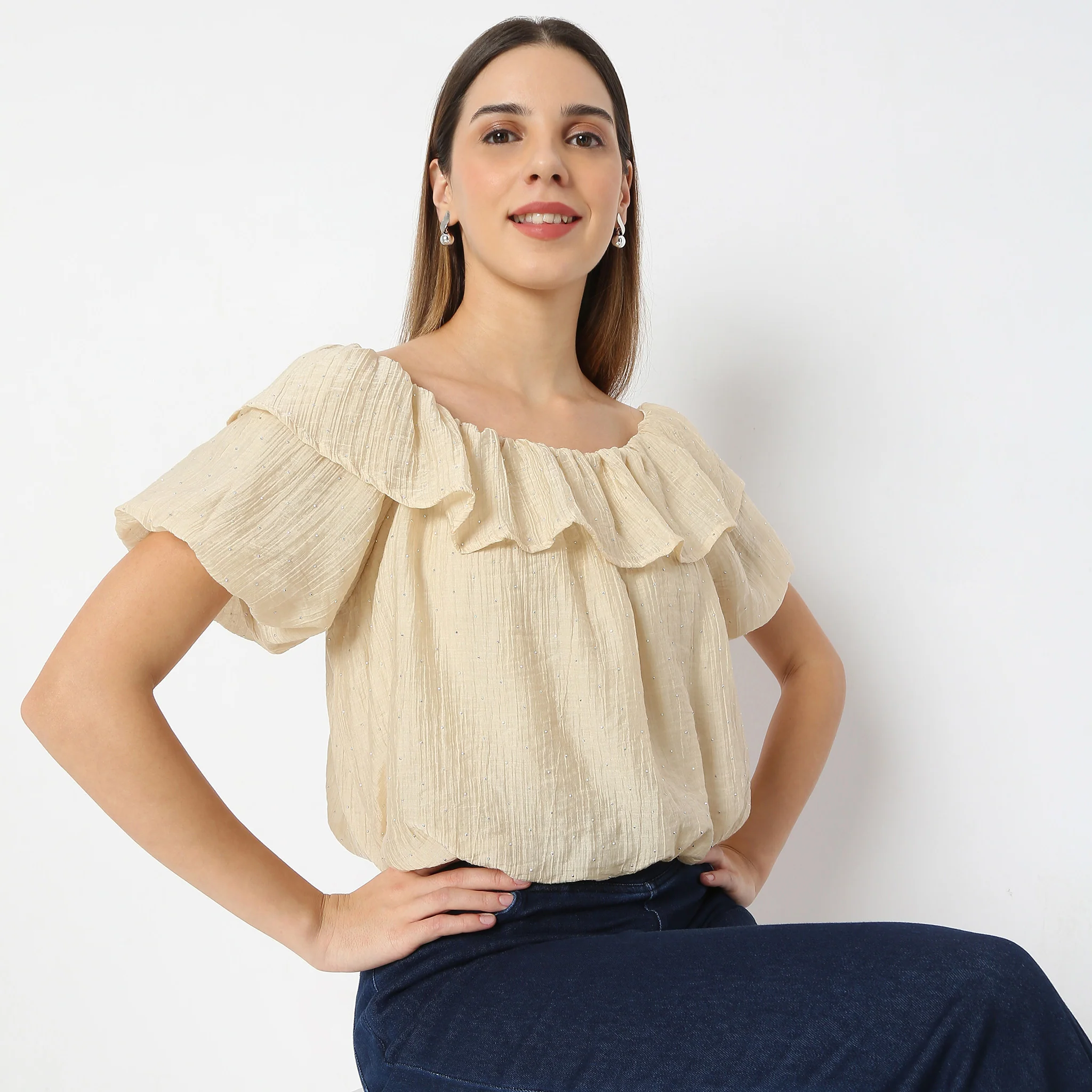 Boat Neck Short Sleeve Betty Top - Image 5
