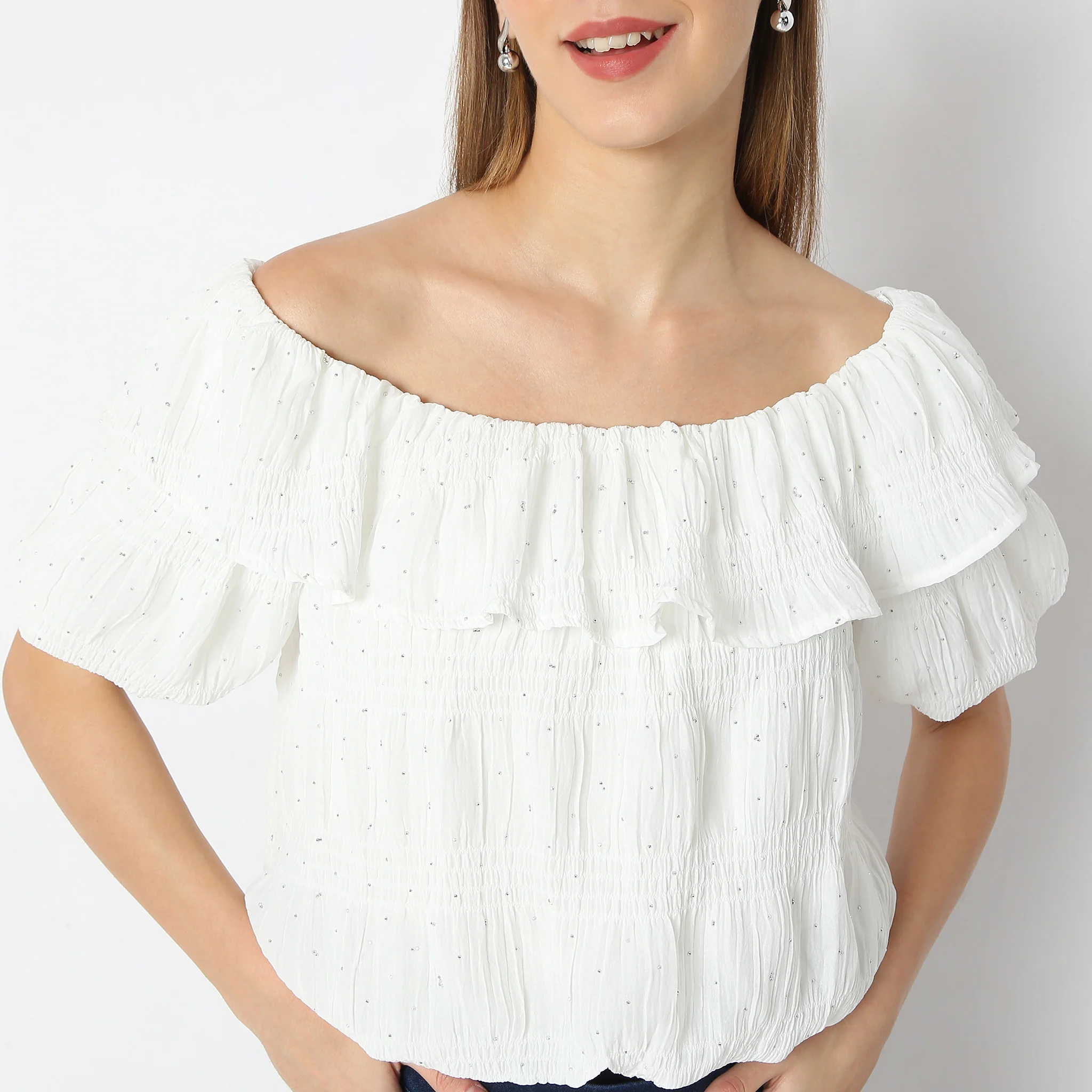 Boat Neck Short Sleeve Betty Top - Image 9