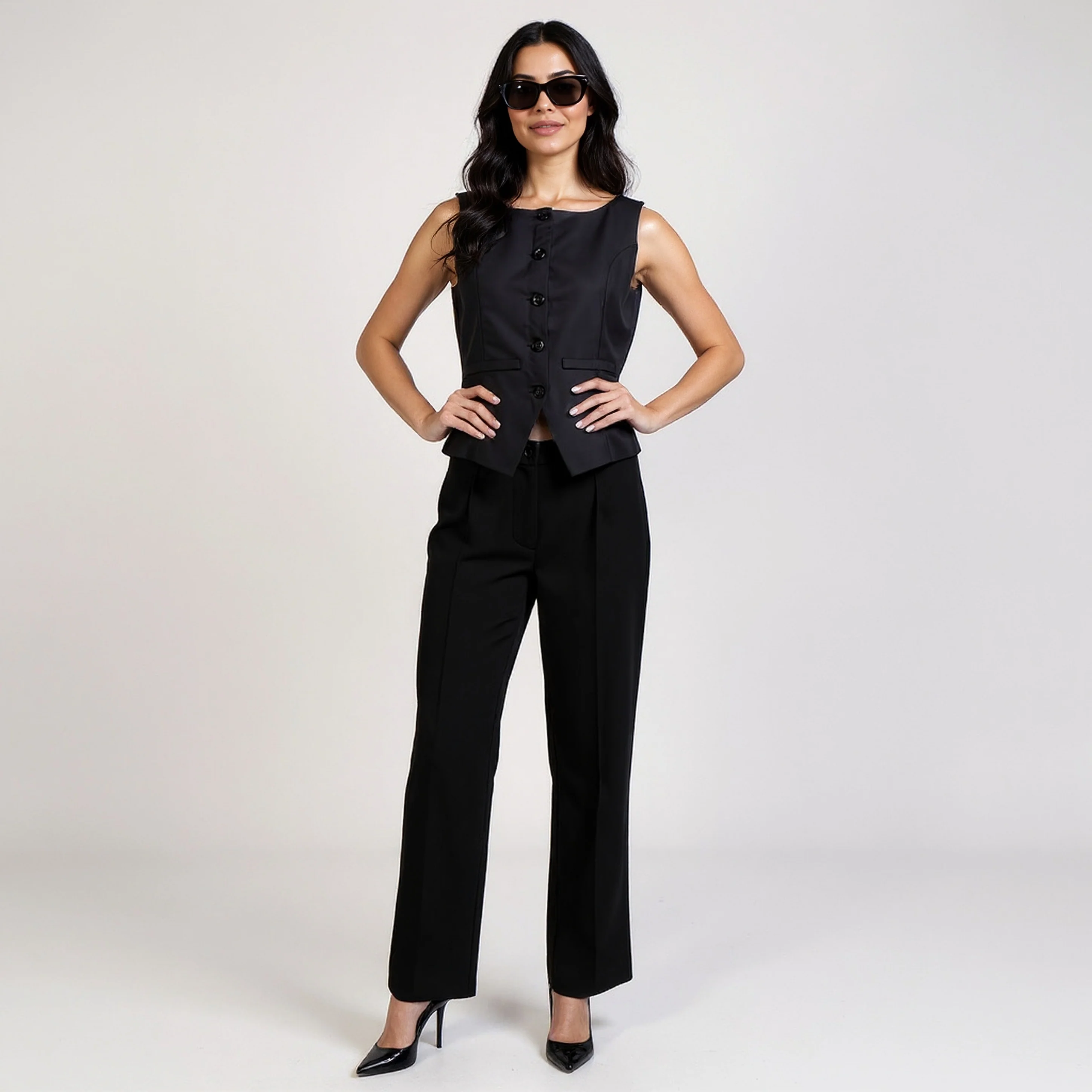 Boat Neck Sleeveless Top