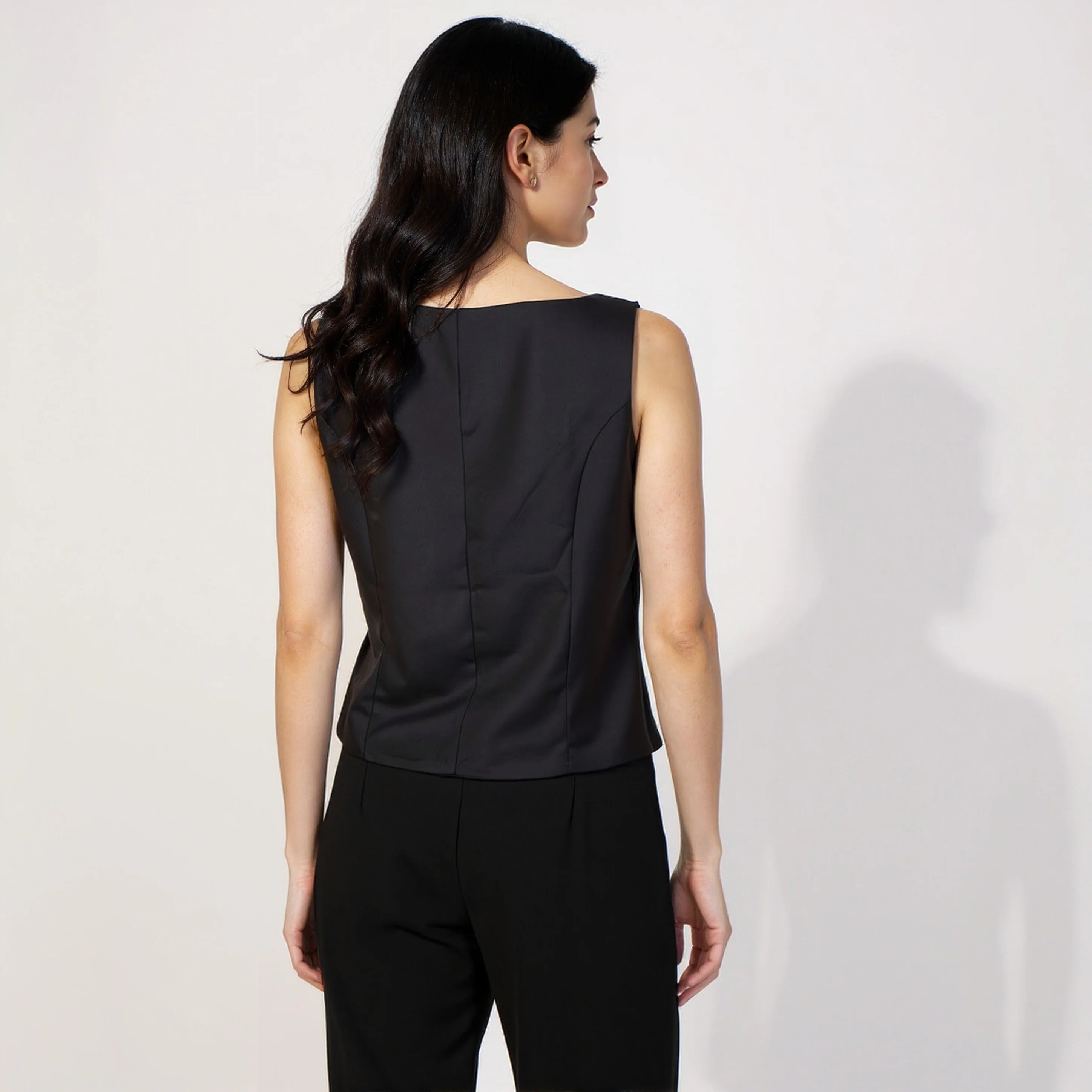 Boat Neck Sleeveless Top - Image 3