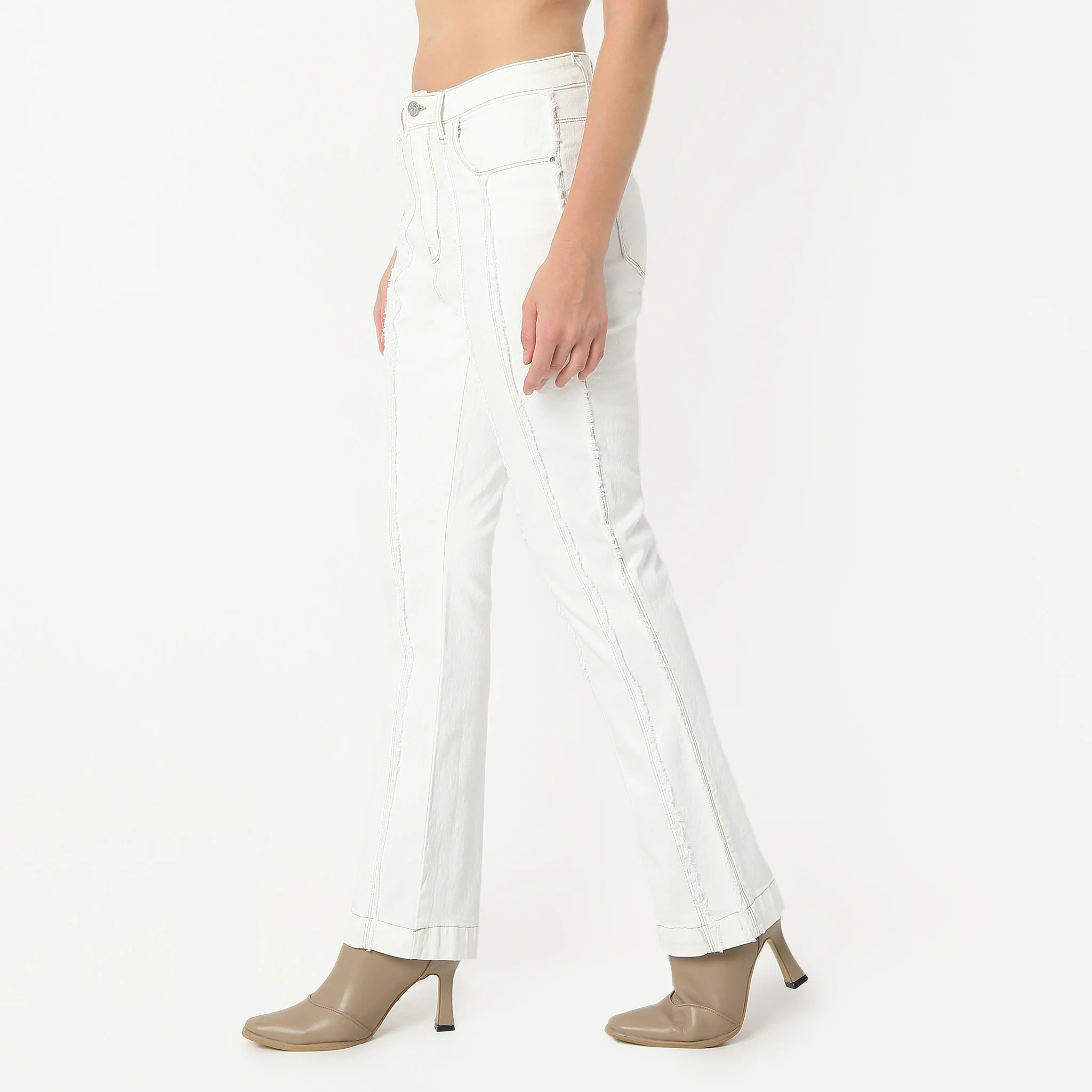 Boot Cut Full Length High Rise Jeans - Image 5