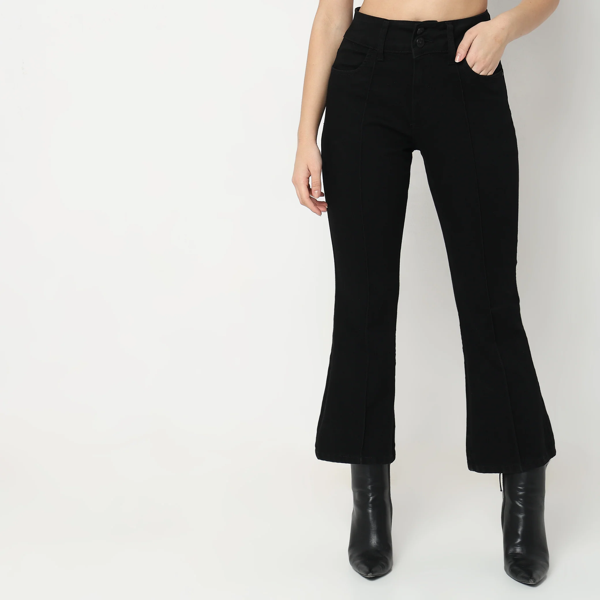 Boot Cut High Rise Jeans - Image 7