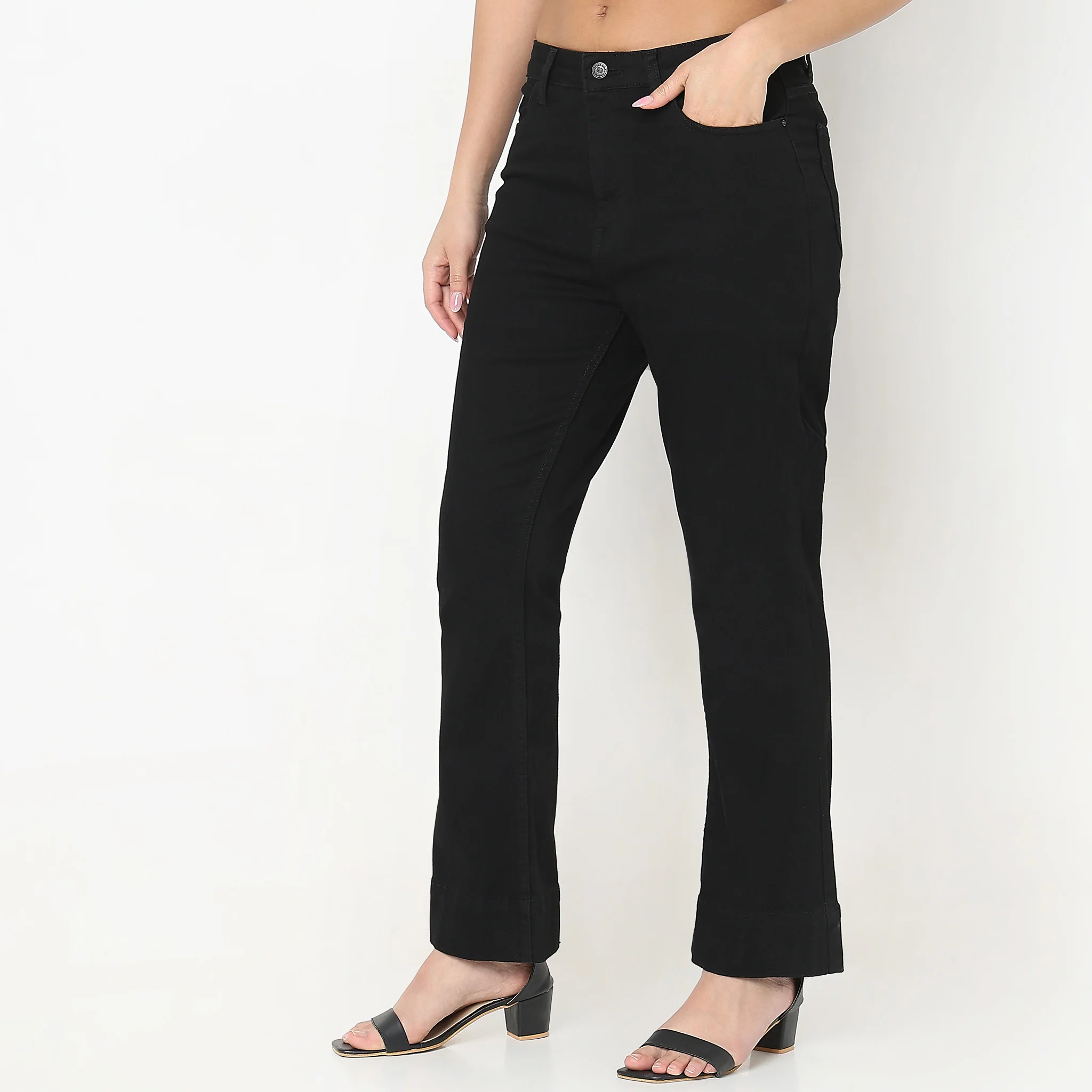 Boot Cut High Rise Jeans - Image 5