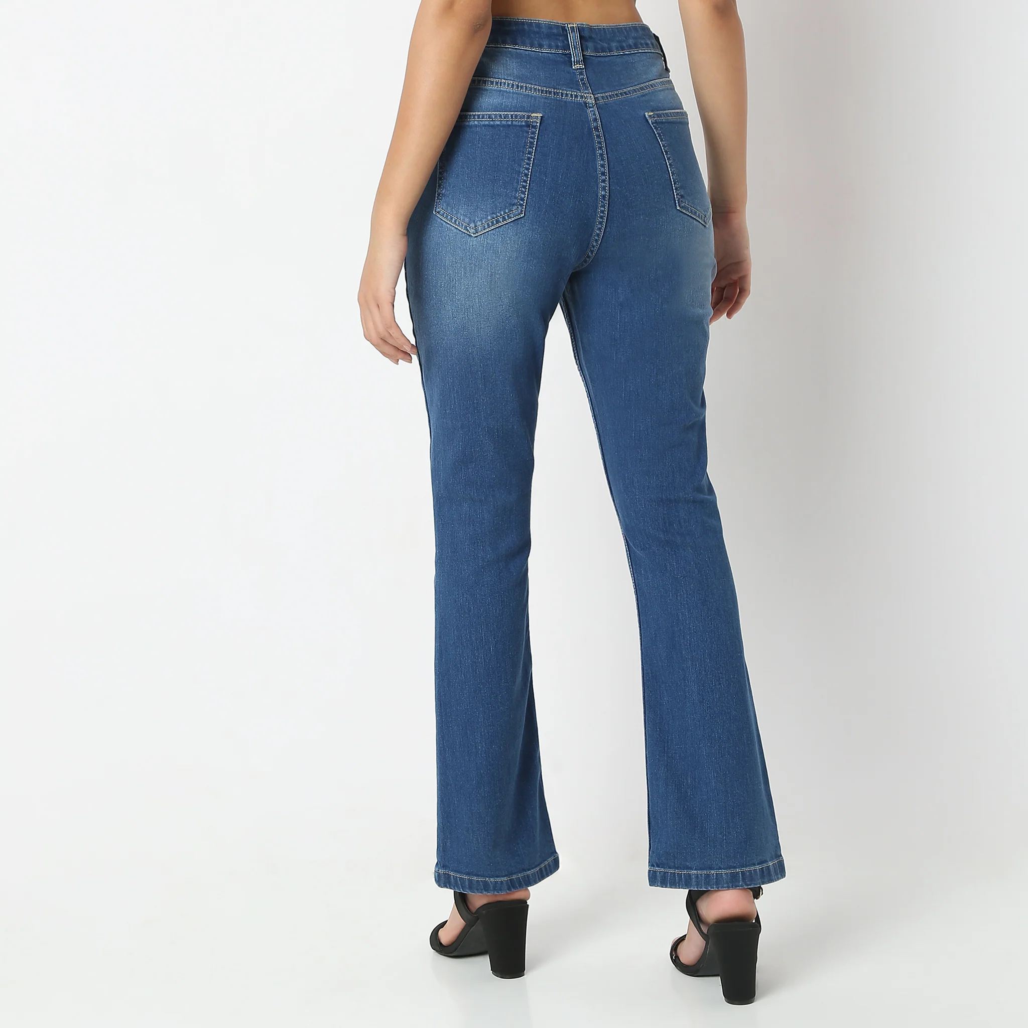Highwaist Bootcut Clean Look High Rise Jeans - Image 13