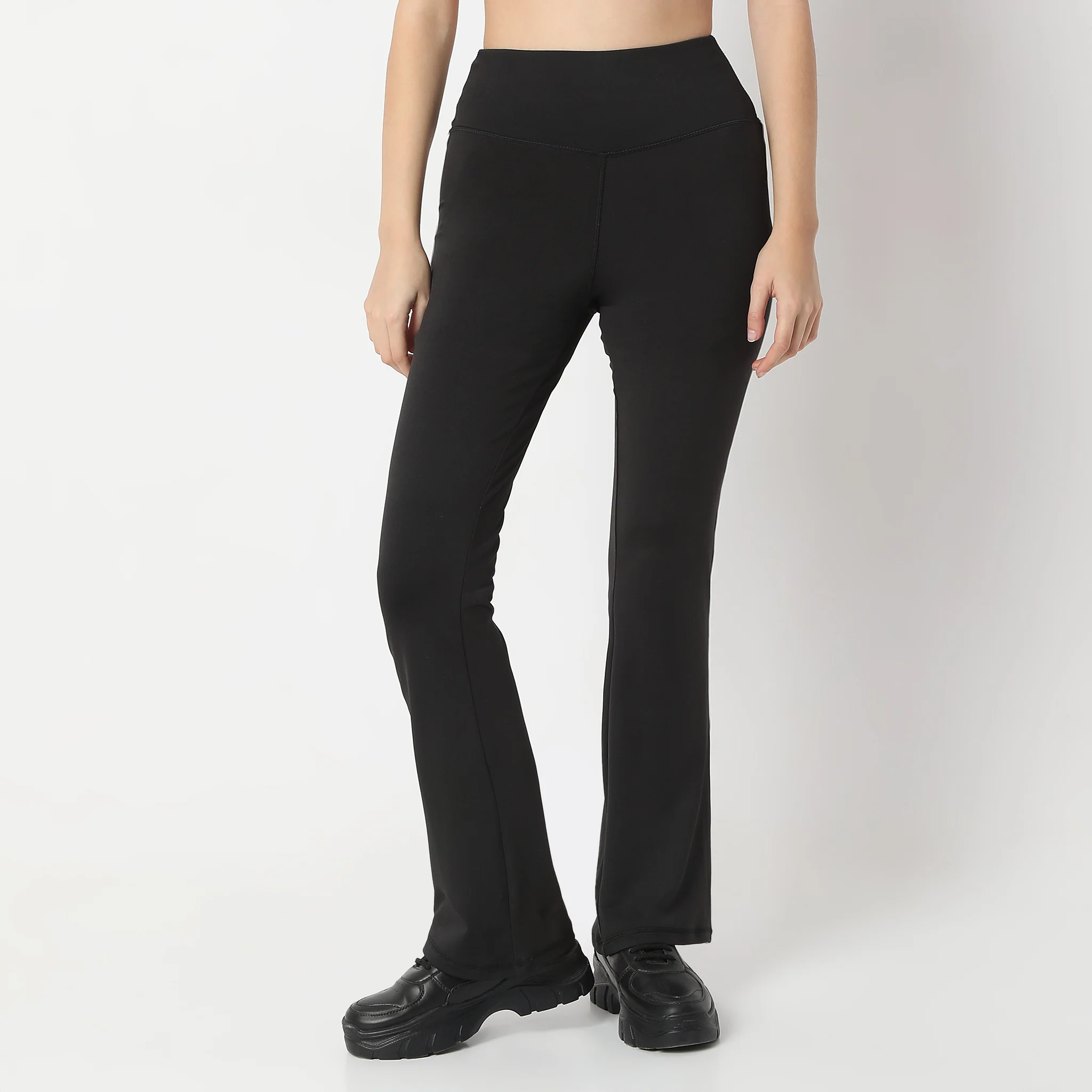 Boot Cut Ankle Length High Rise Leggings - Image 2