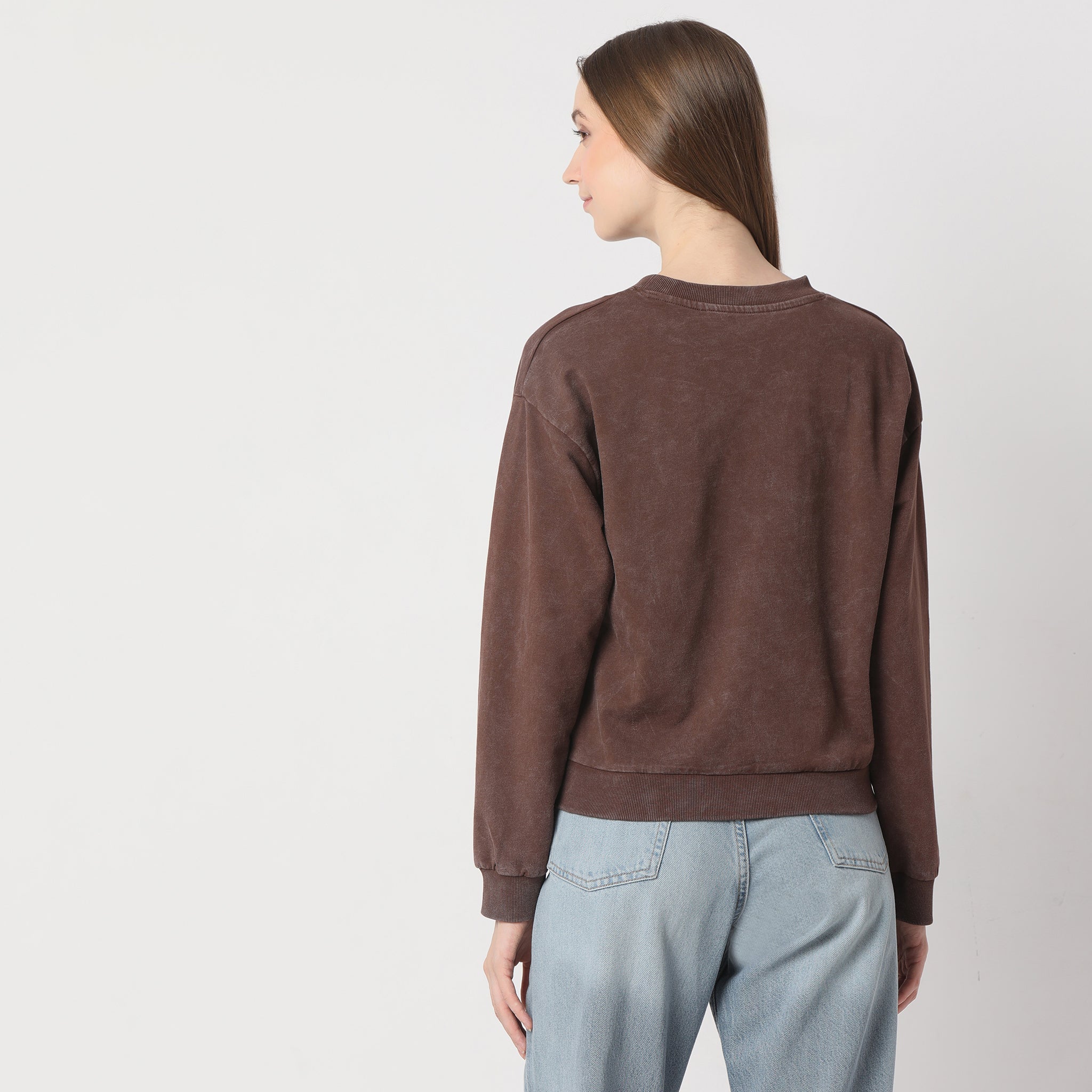 Boxy Fit Graphic Full Sleeve Sweat Tee - Image 3