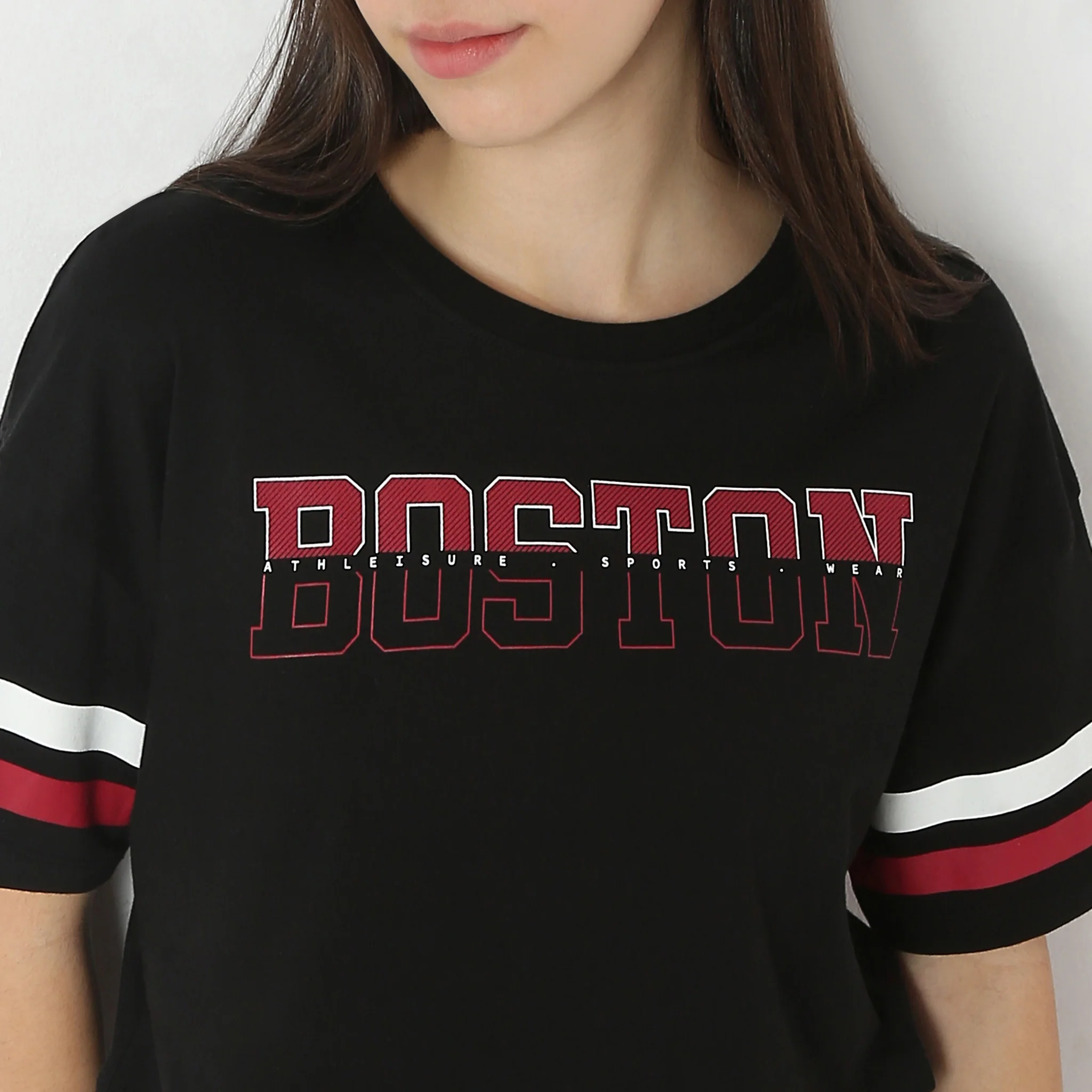 Boxy Fit Graphic Short Sleeve Crop T-Shirt - Image 5
