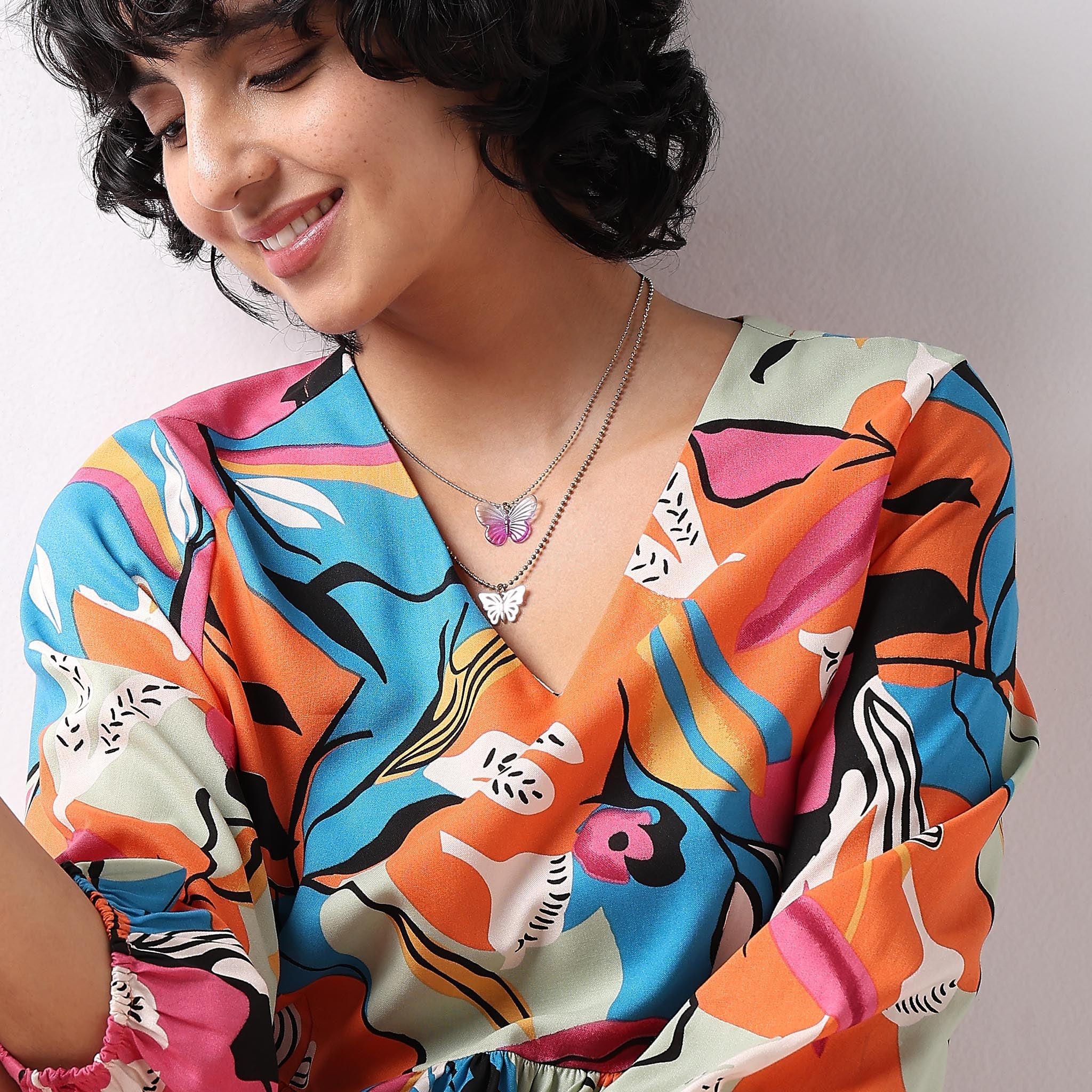 Boxy Fit Printed Crop Top - Image 4