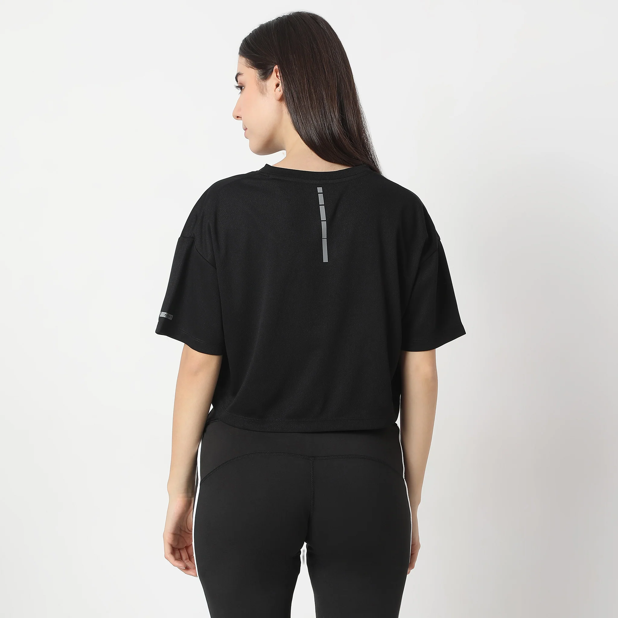 Boxy Fit Printed Short Sleeve Crop T-Shirt - Image 3