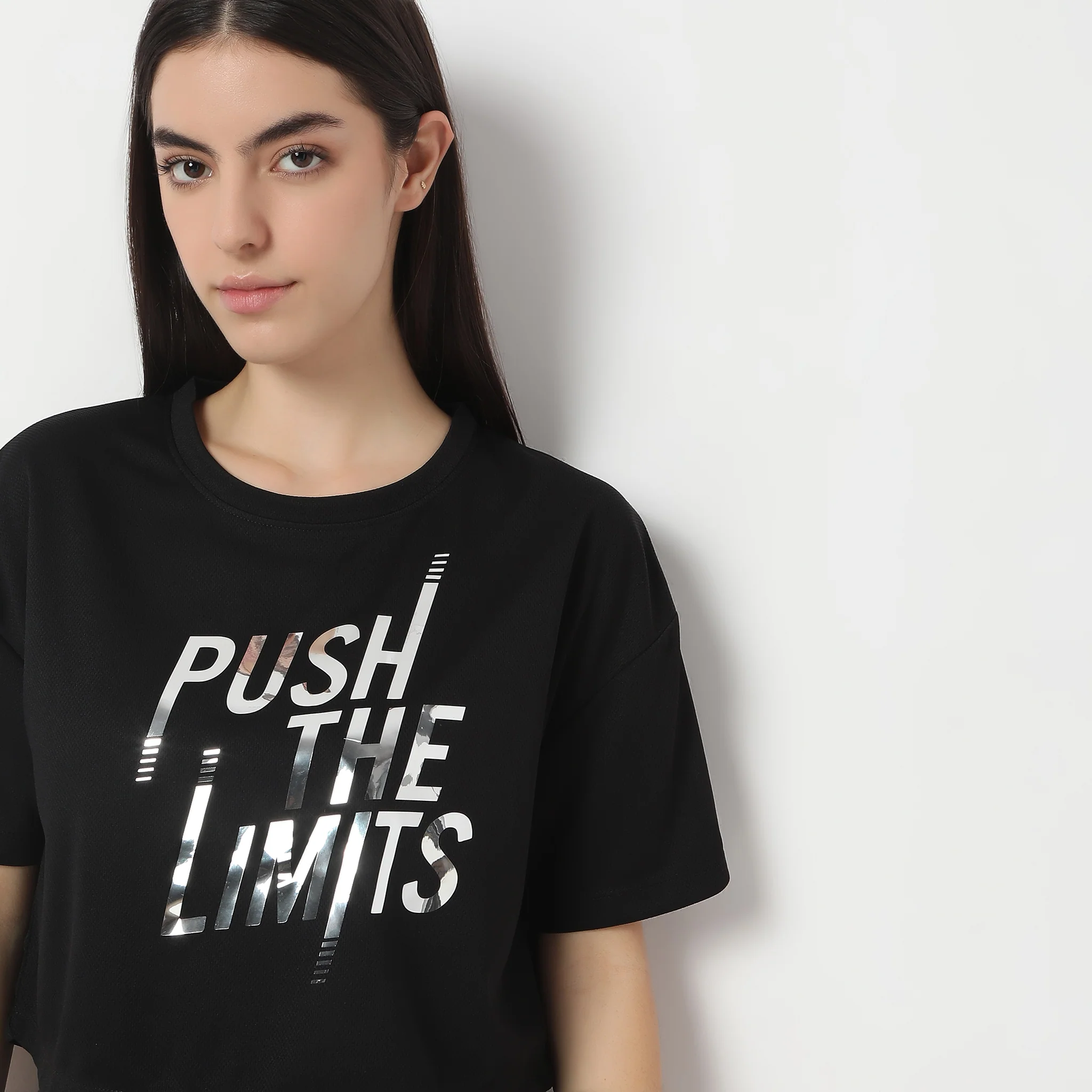 Boxy Fit Printed Short Sleeve Crop T-Shirt - Image 5