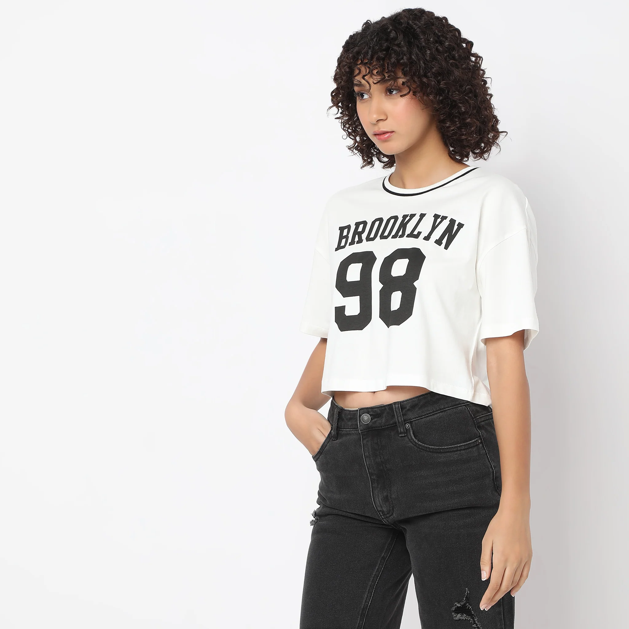 Boxy Fit Printed T-Shirt - Image 5