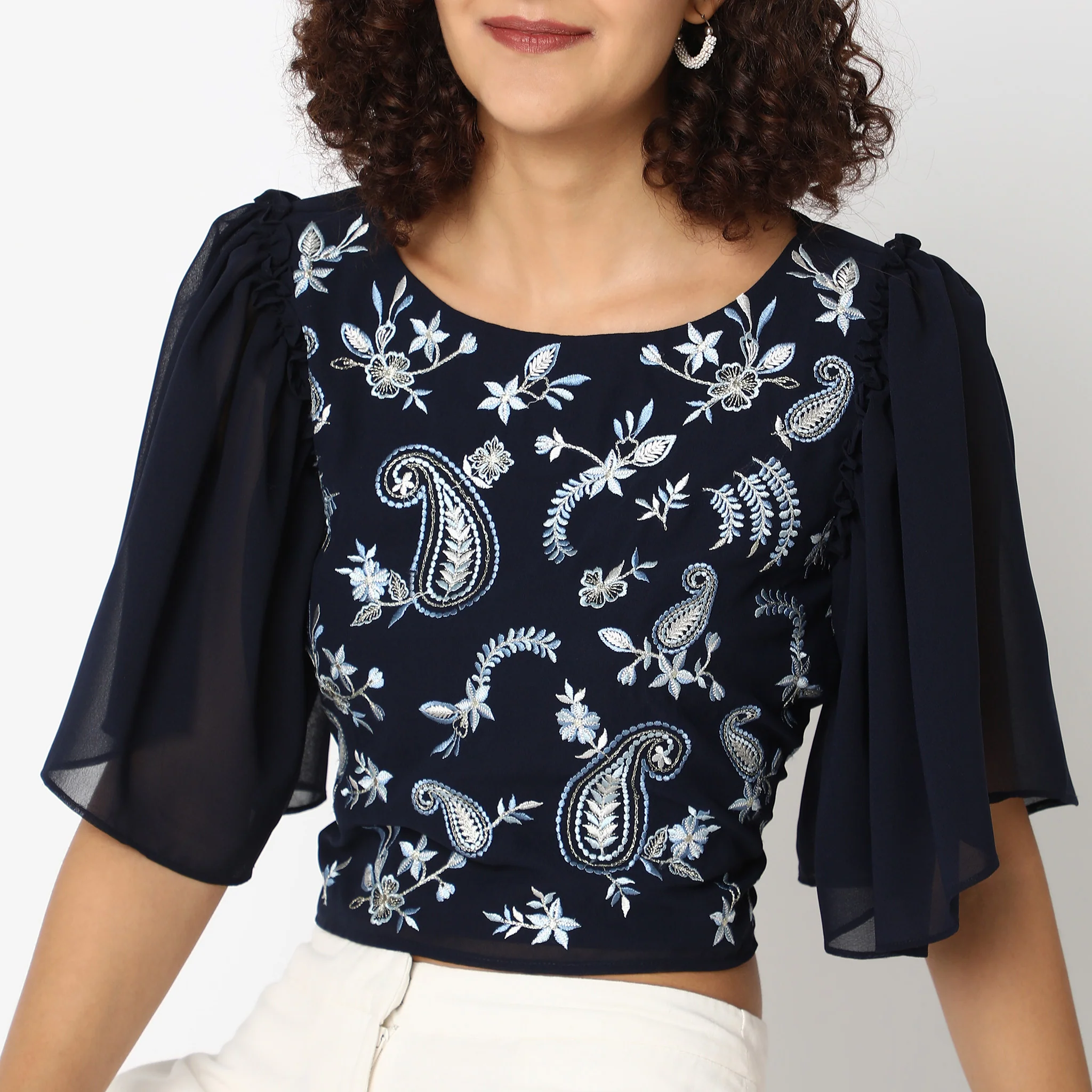 Boxy Fit Printed Top - Image 5