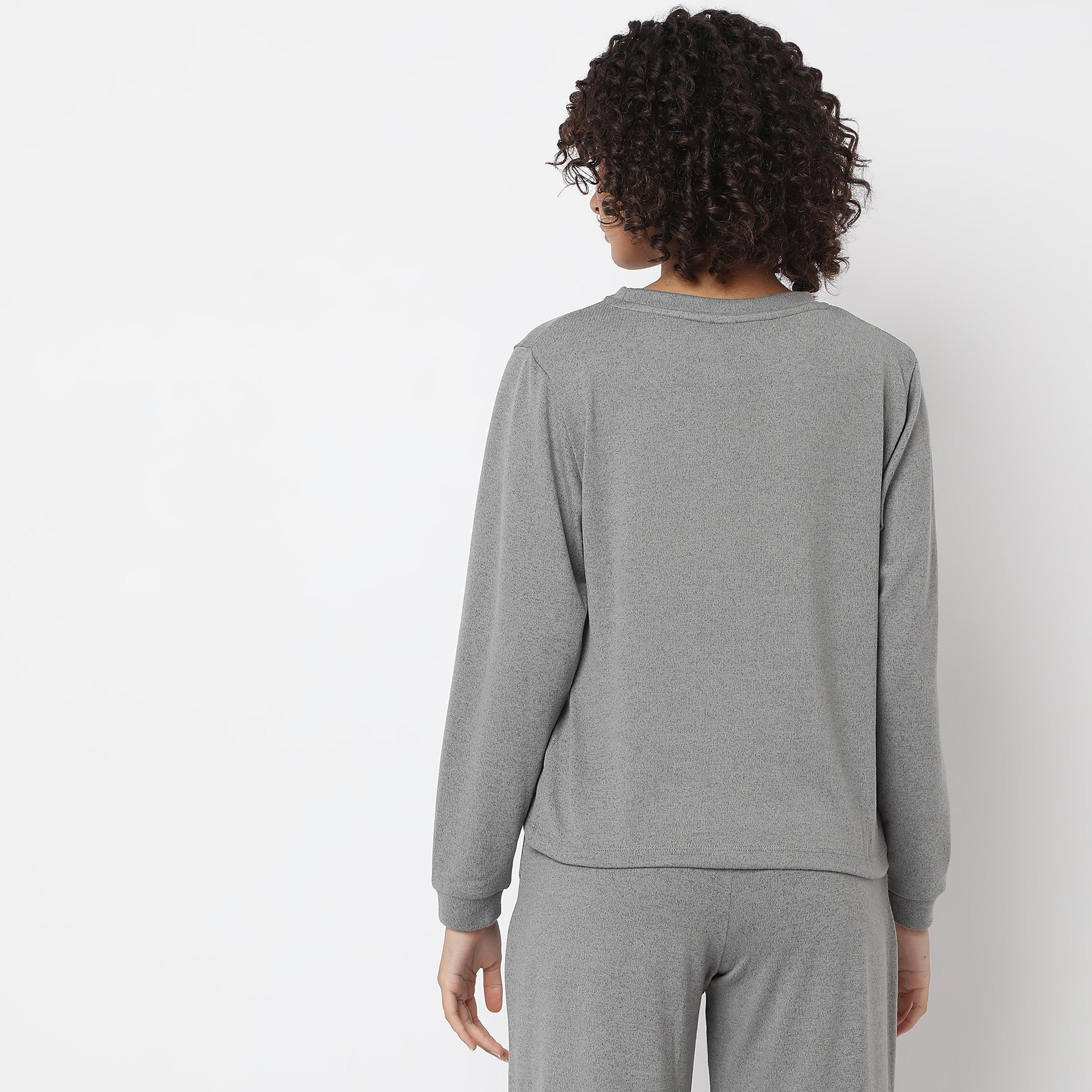 Boxy Fit Solid Lounge Top - Image 3