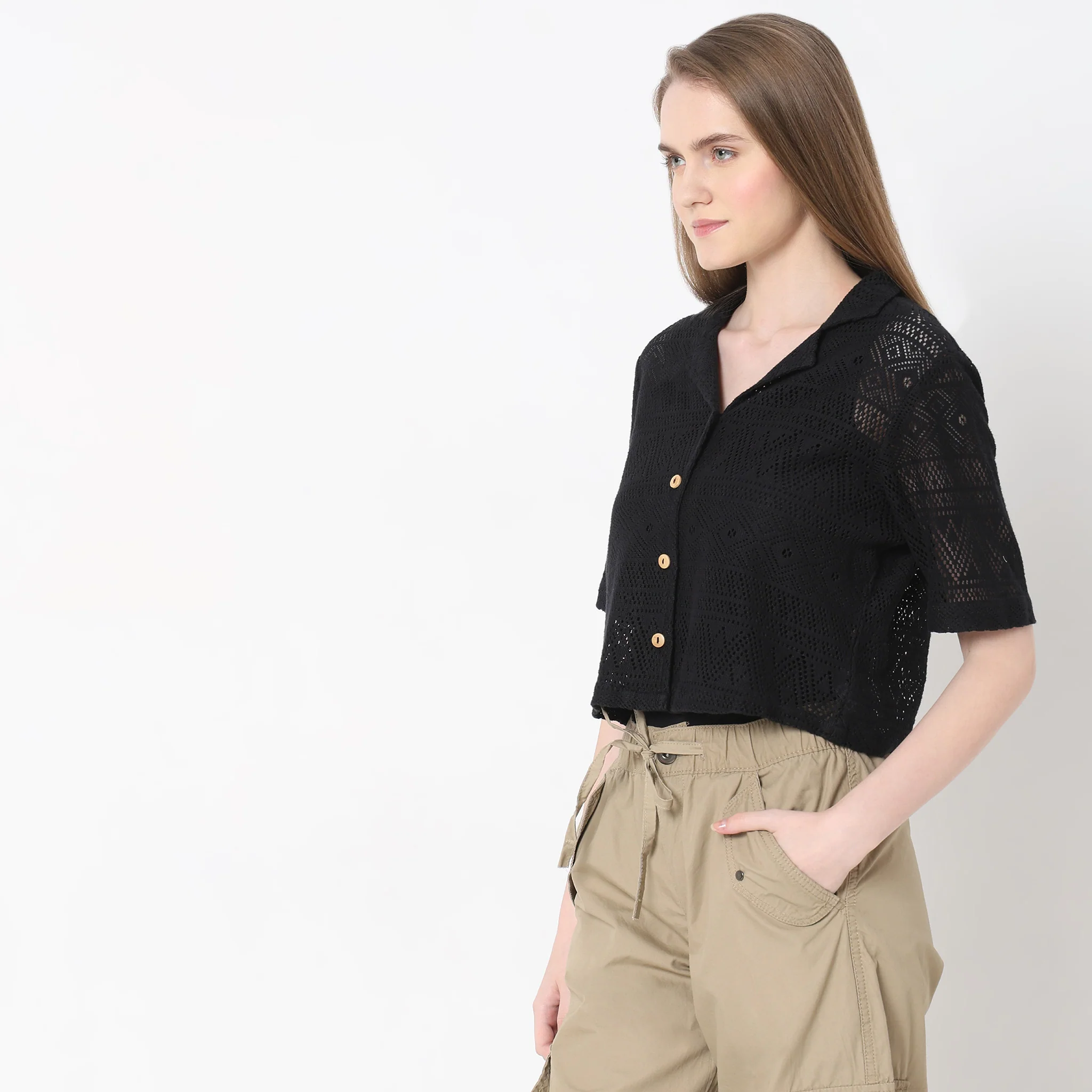 Boxy Fit Solid Shirt - Image 5