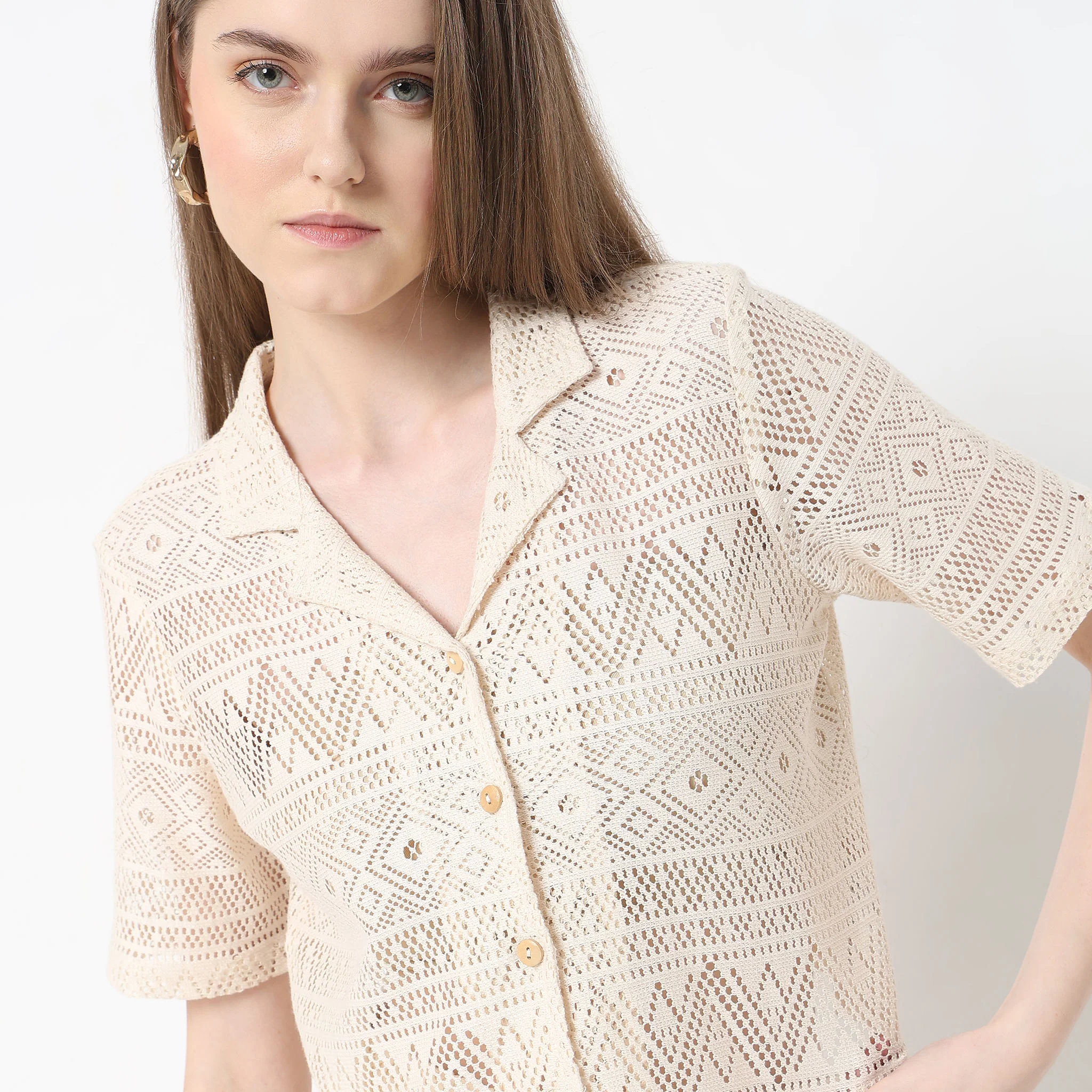 Boxy Fit Solid Shirt - Image 9