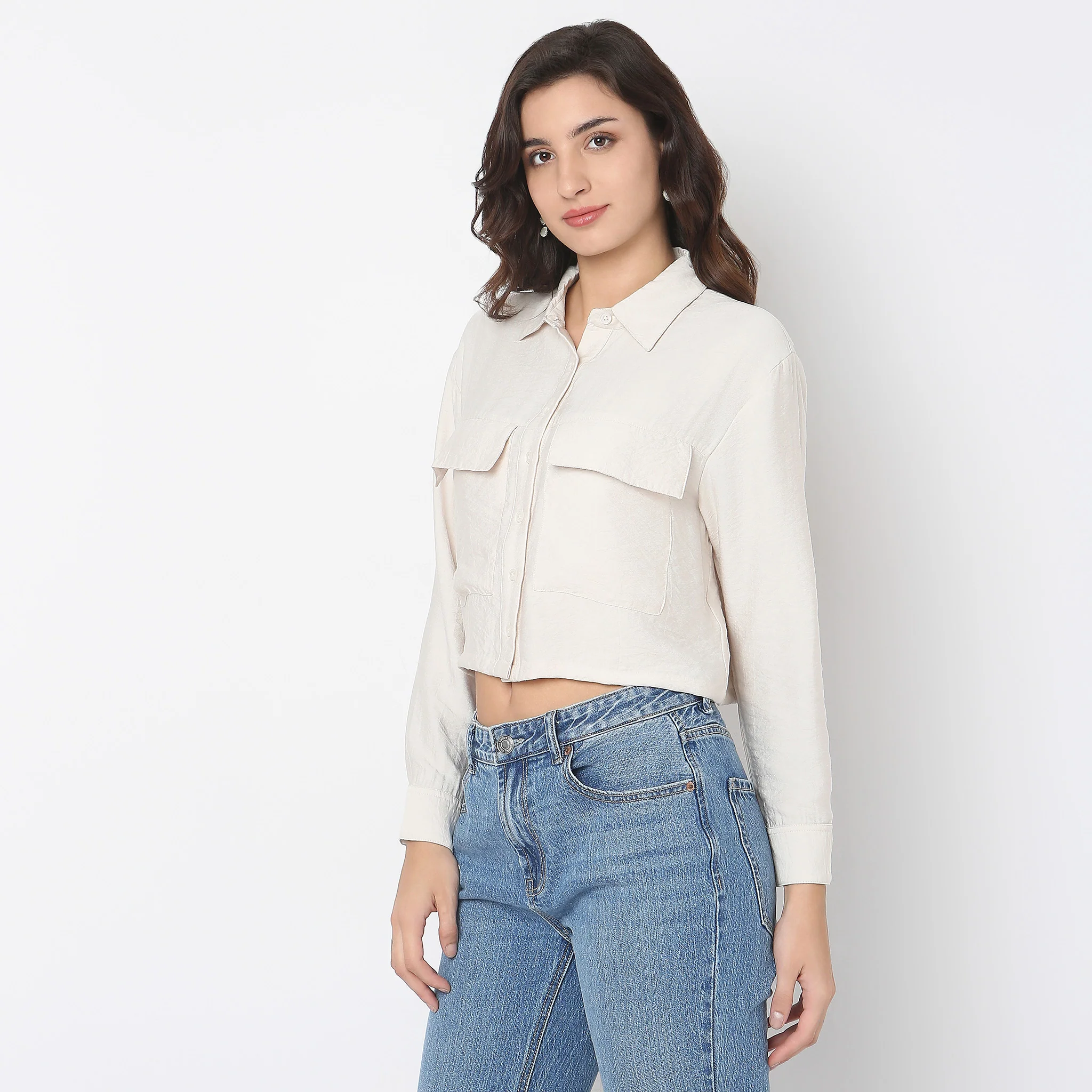 Boxy Fit Solid Shirt - Image 10
