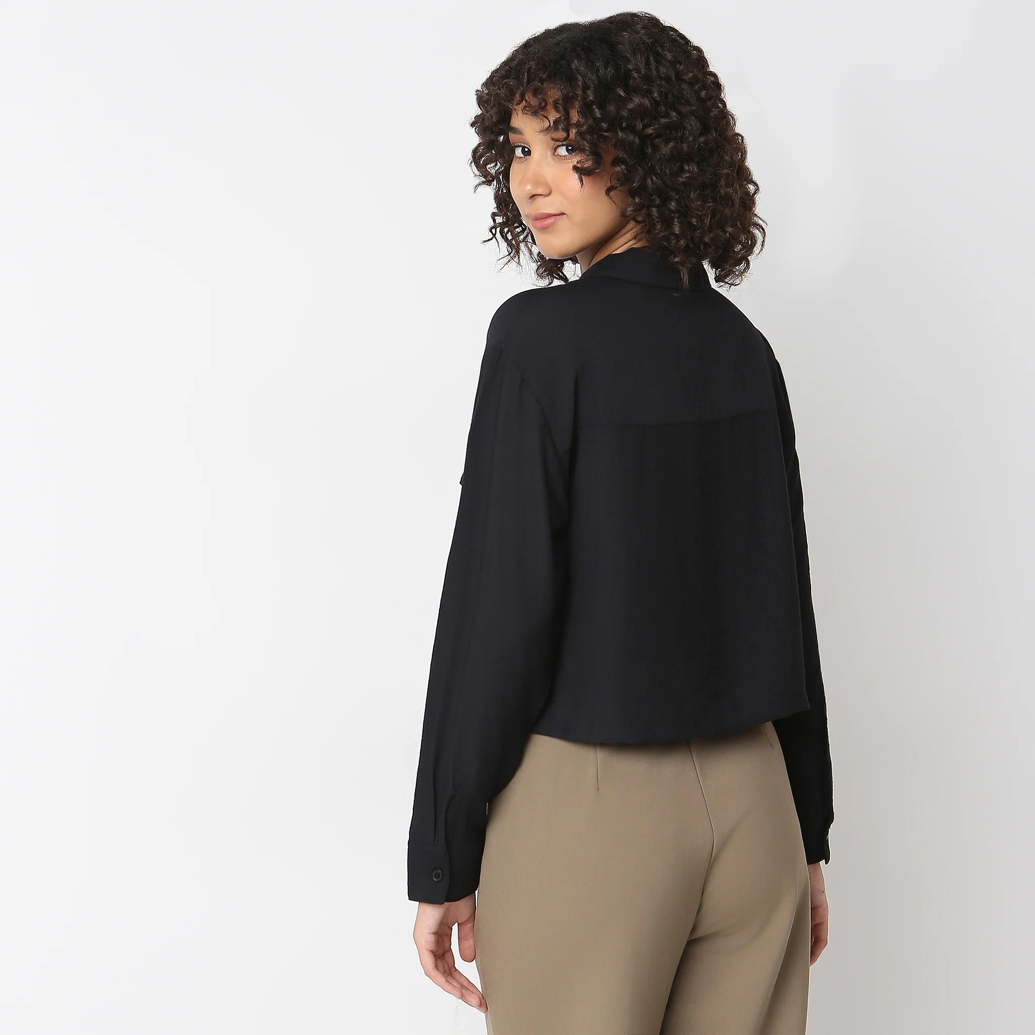 Boxy Fit Solid Shirt - Image 3