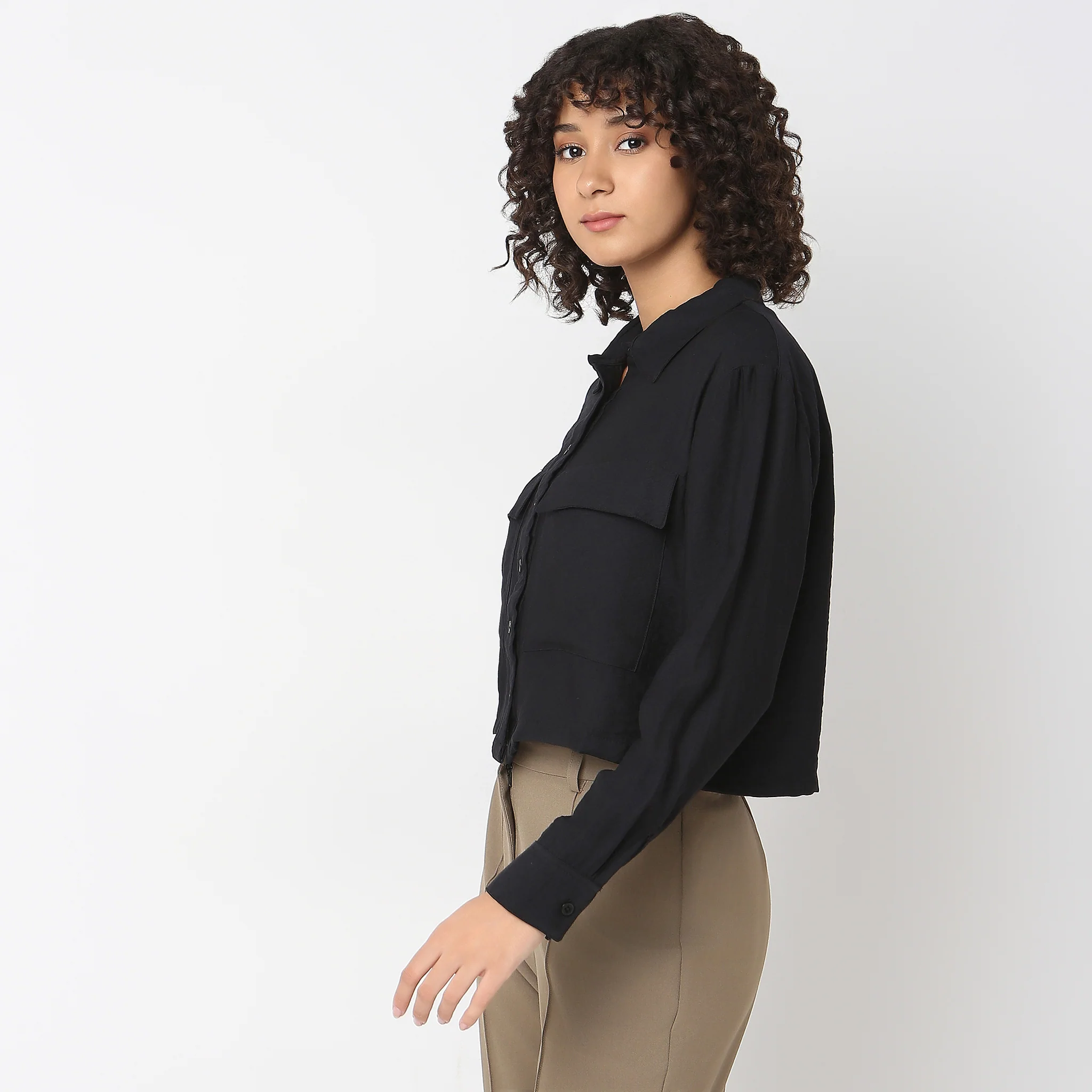 Boxy Fit Solid Shirt - Image 5